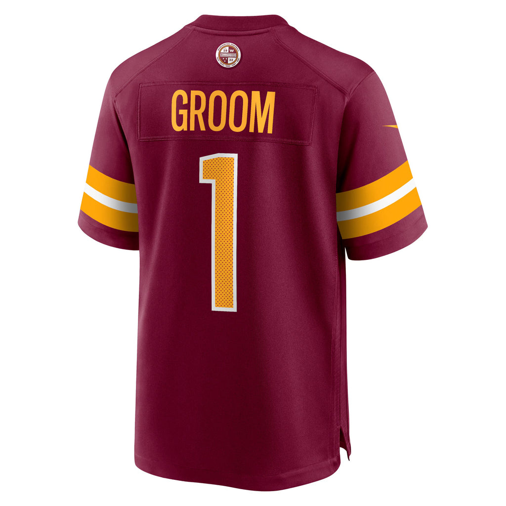 Washington Commanders Number 1 Groom Burgundy Game Jersey