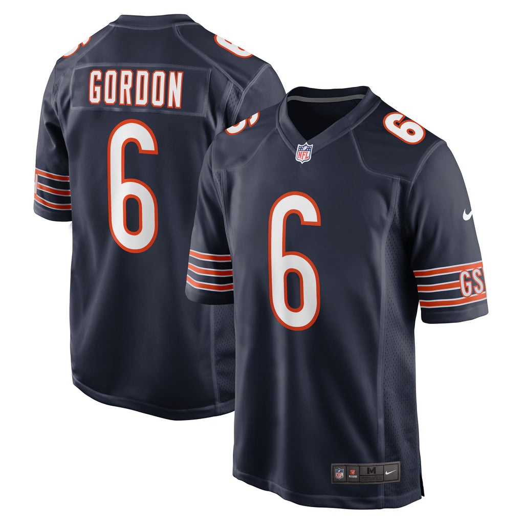 Chicago Bears Kyler Gordon Navy Game Player Jersey