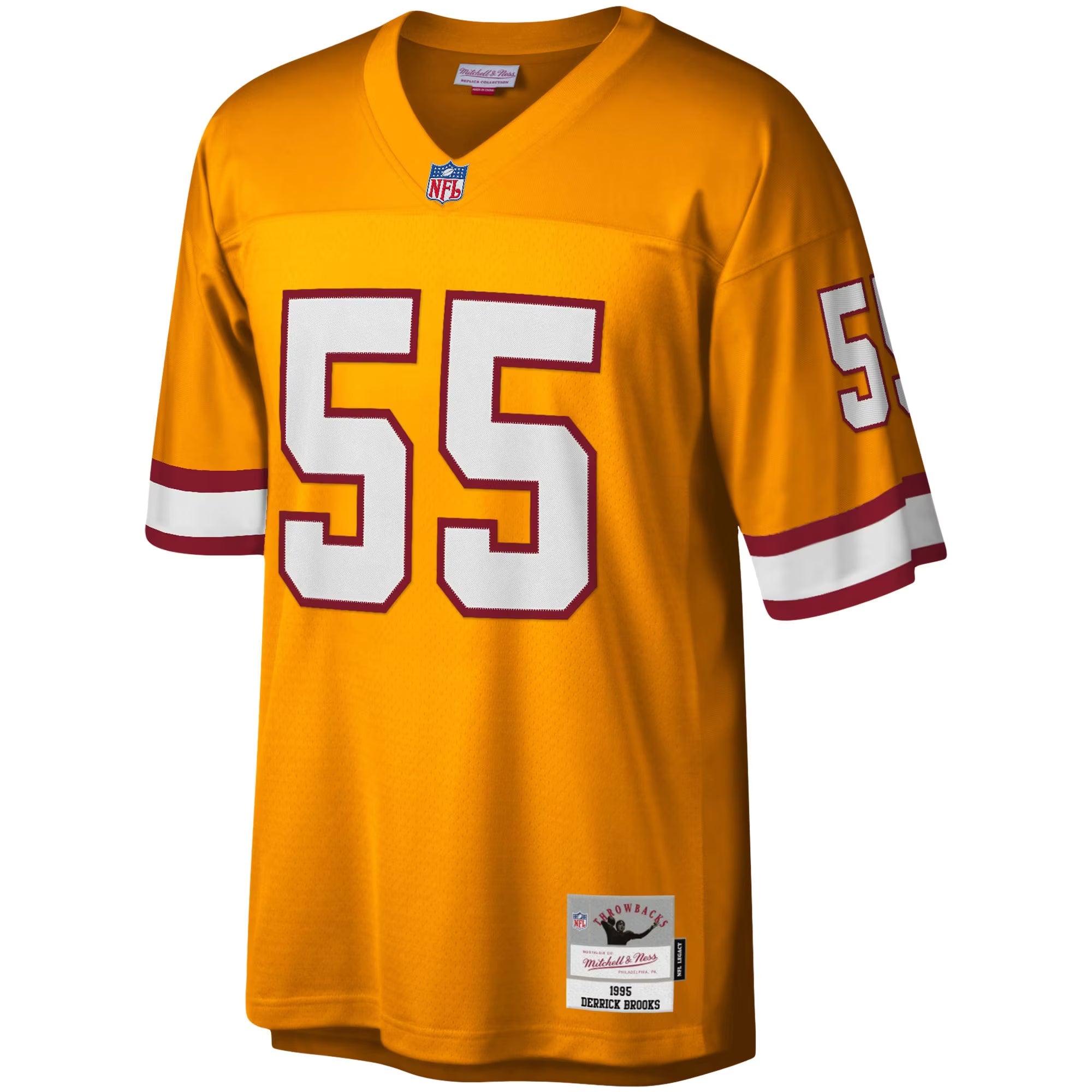 Tampa Bay Buccaneers Derrick Brooks Mitchell & Ness Orange Big & Tall 1995 Legacy Retired Player Jersey