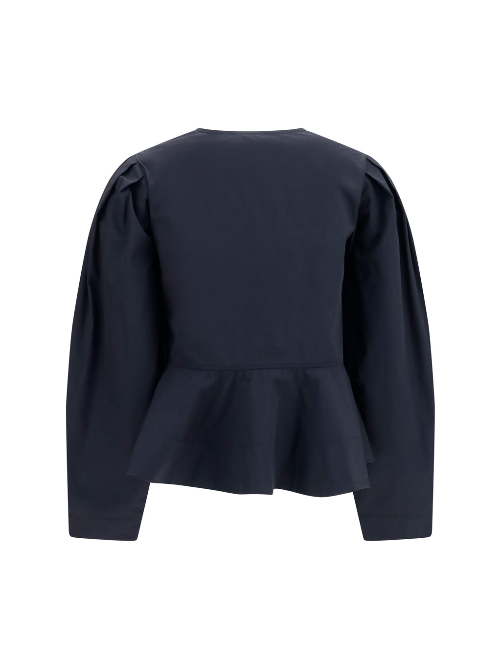 Ganni Women Cotton Poplin Blouse With Bows