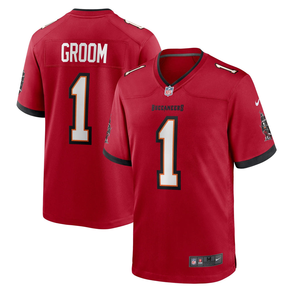 Tampa Bay Buccaneers Number 1 Groom Red Game Jersey
