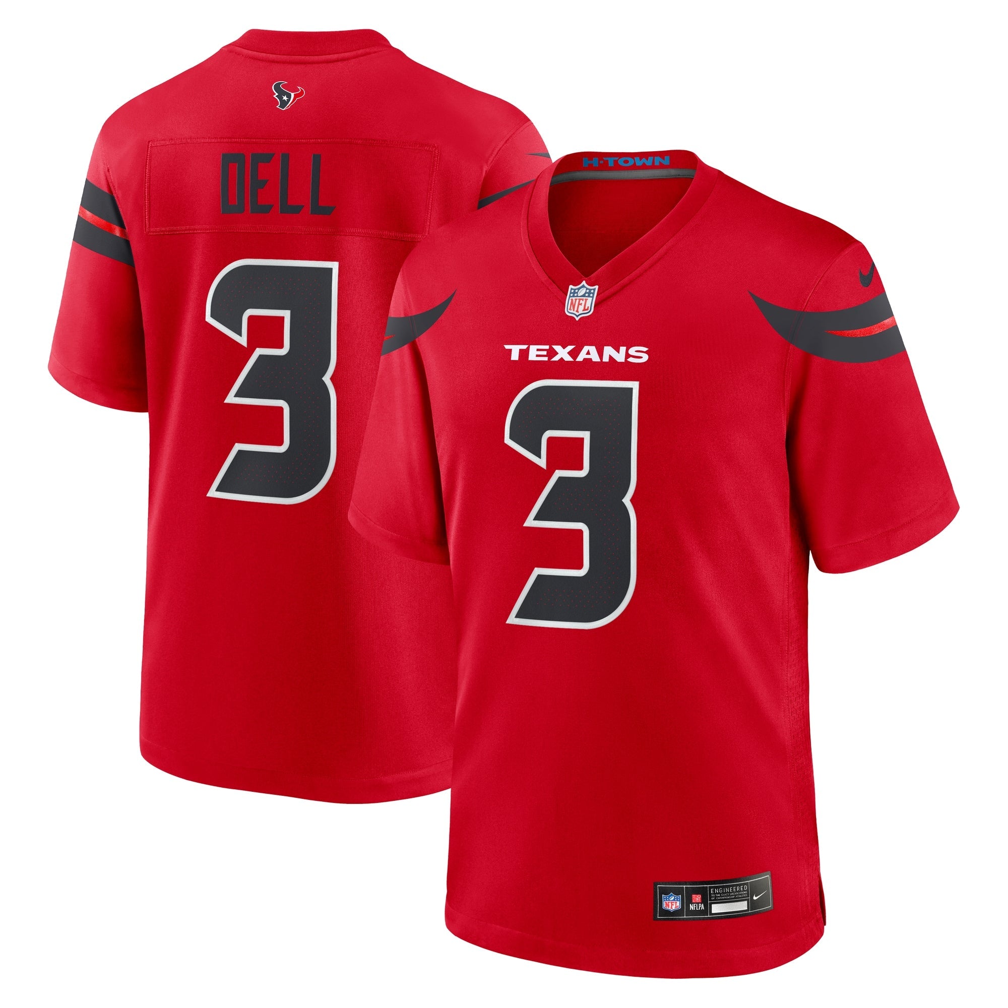 Houston Texans Tank Dell Red Alternate Game Jersey