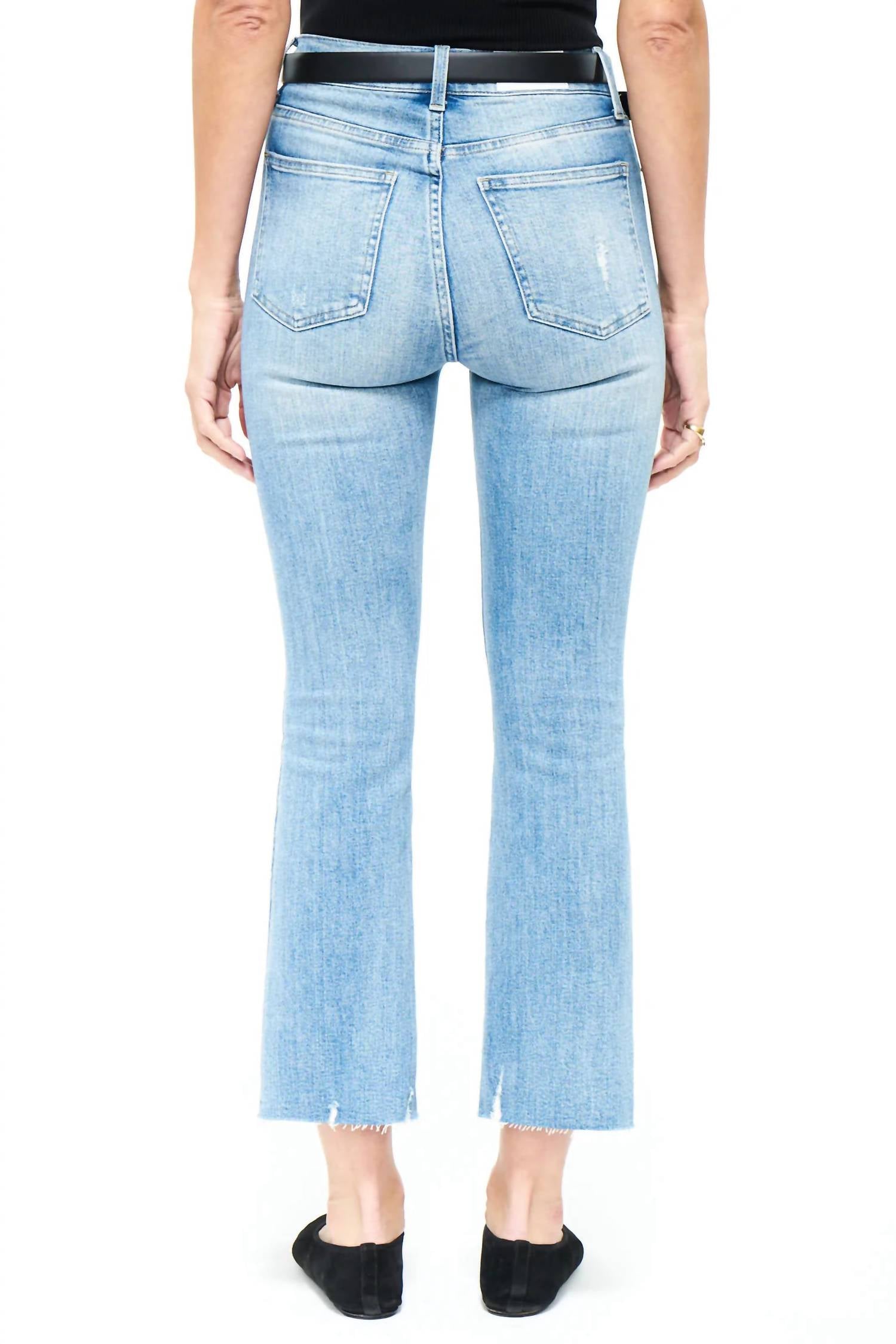 Lennon High Rise Cropped Boot Jean In Zuma