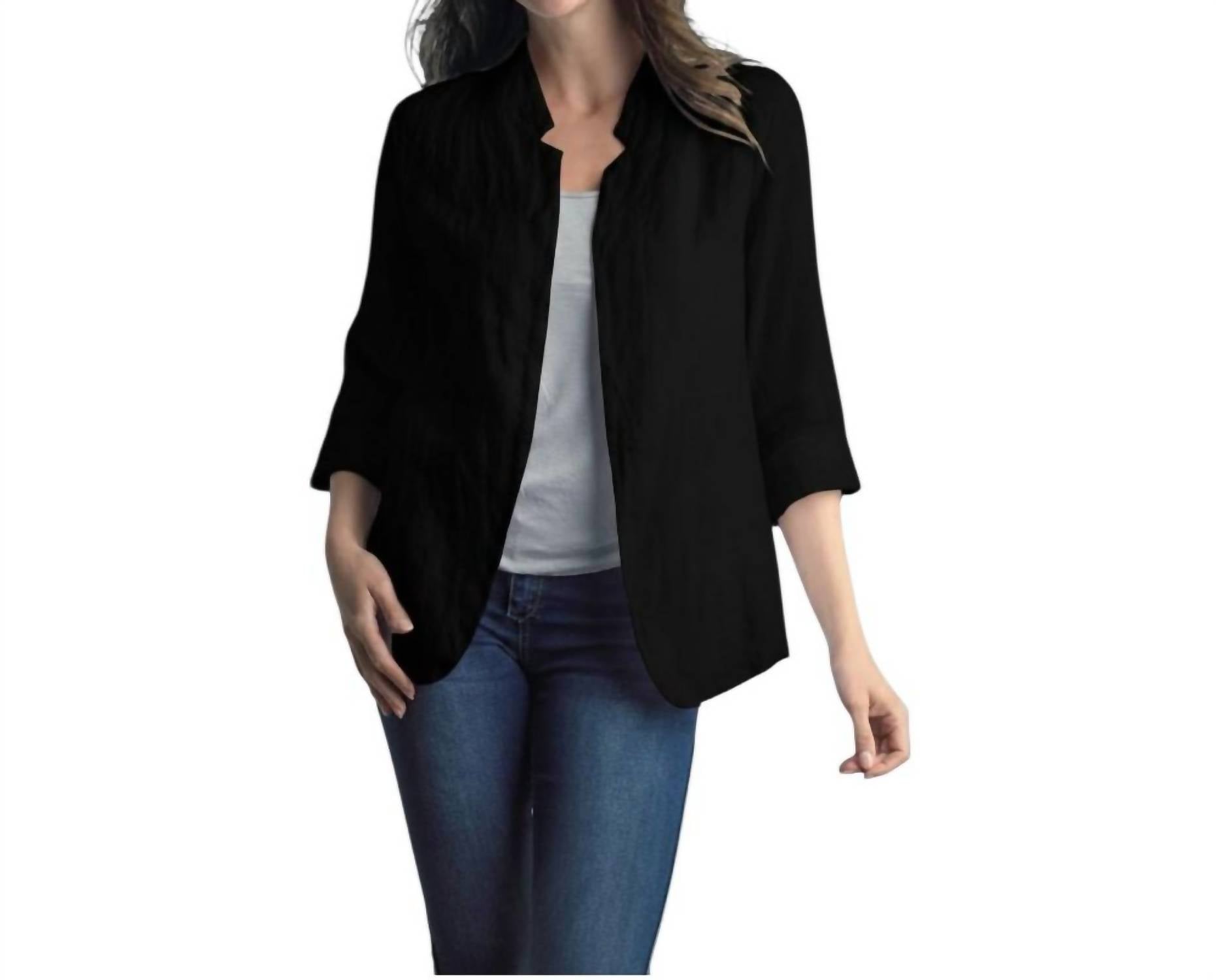 Linen Love Jacket In Black