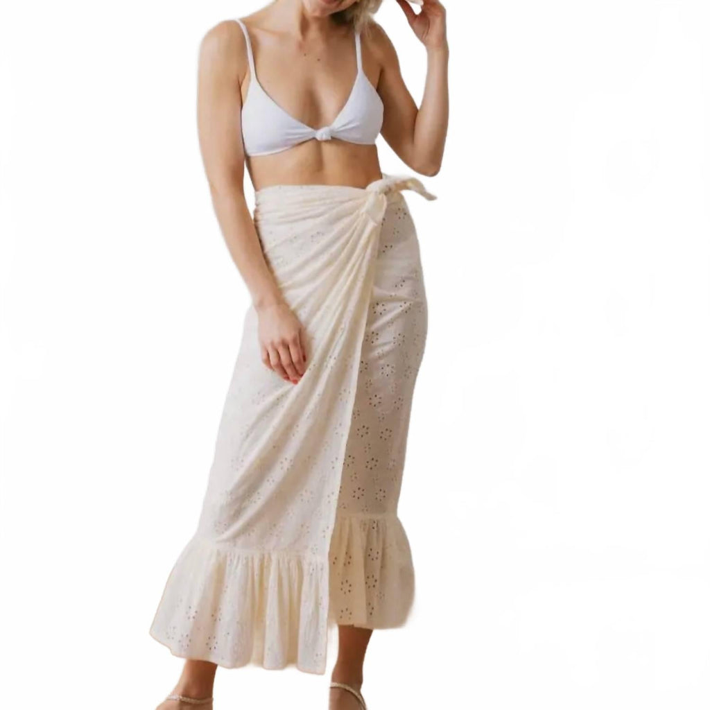 Eyelet Sarong In Ivory