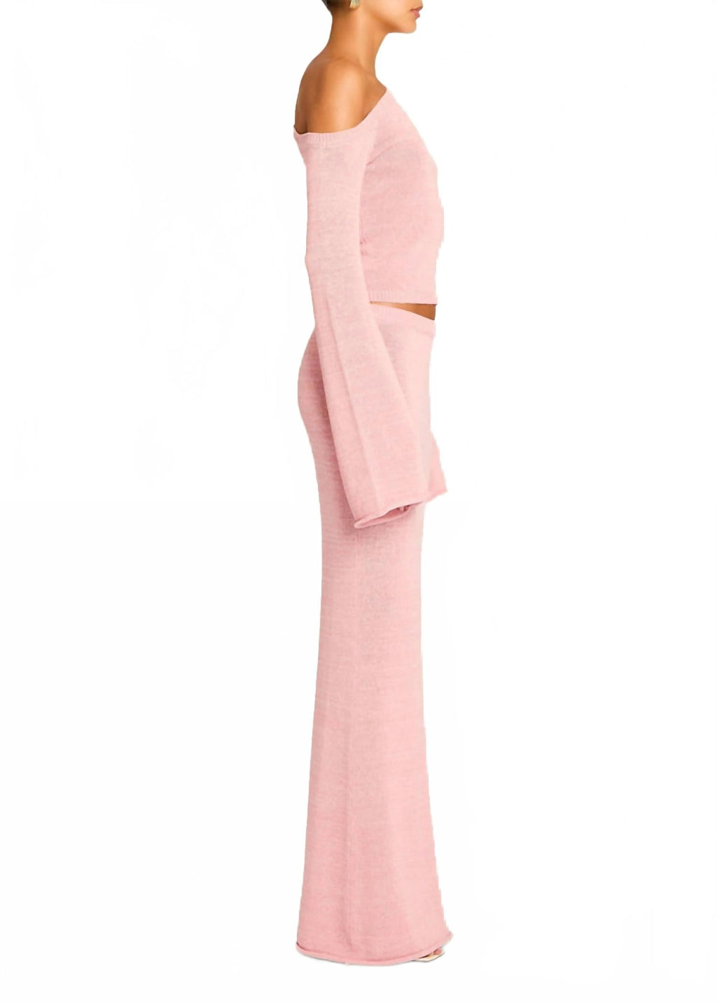 Alivia Knit Long Sleeve Top In Coral Blush