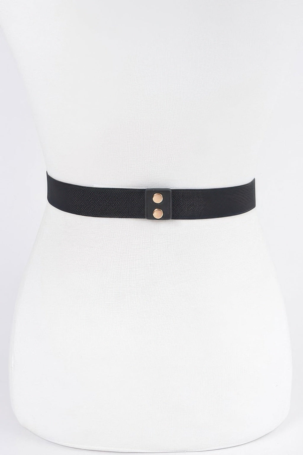 Wide Elastic Waist Belt with Multi Metal Buckle