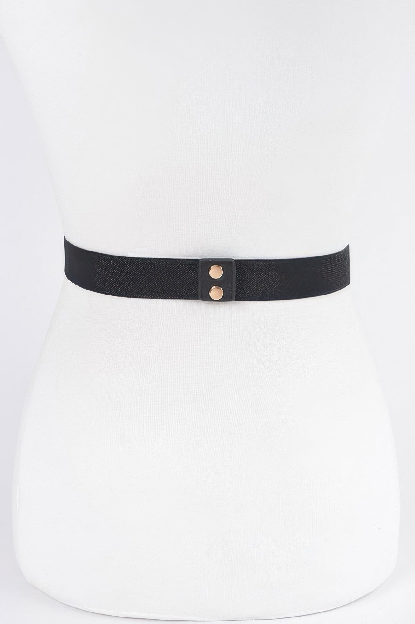 Wide Elastic Waist Belt with Multi Metal Buckle