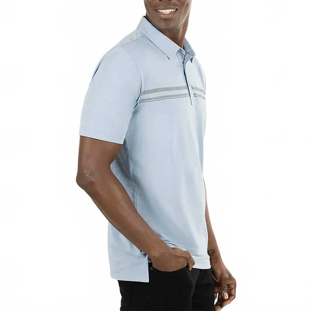 Desert Drive Golf Polo In Faded Denim