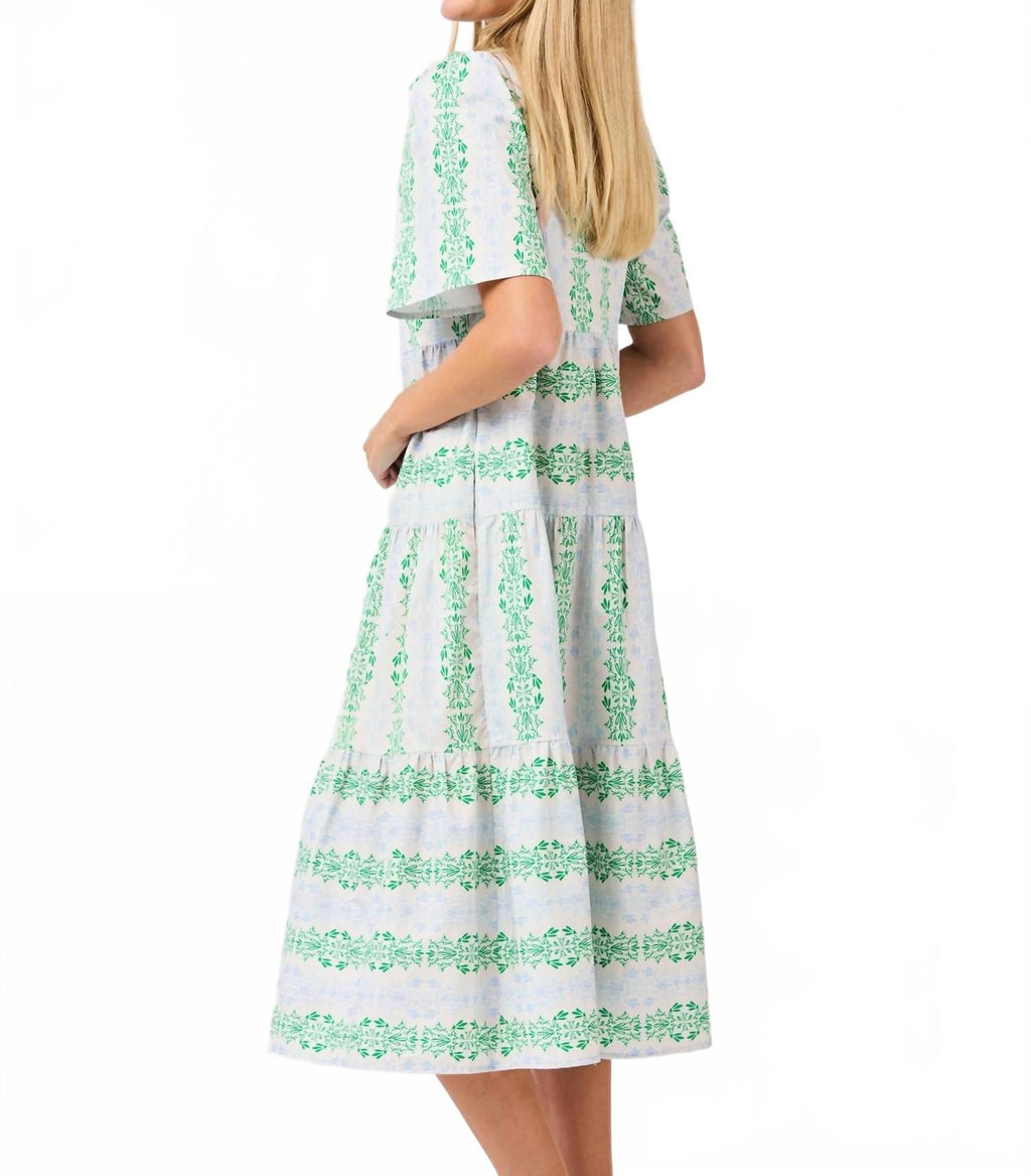 Ivy Heirloom Vine Dress In Green