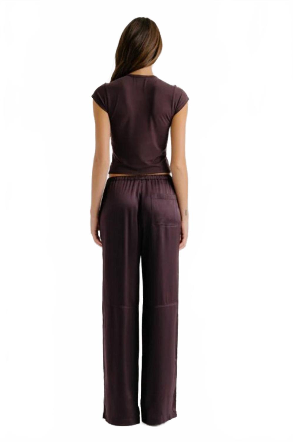 Lexi Lower Rise Relaxed Pull On Pant In Oak Tree