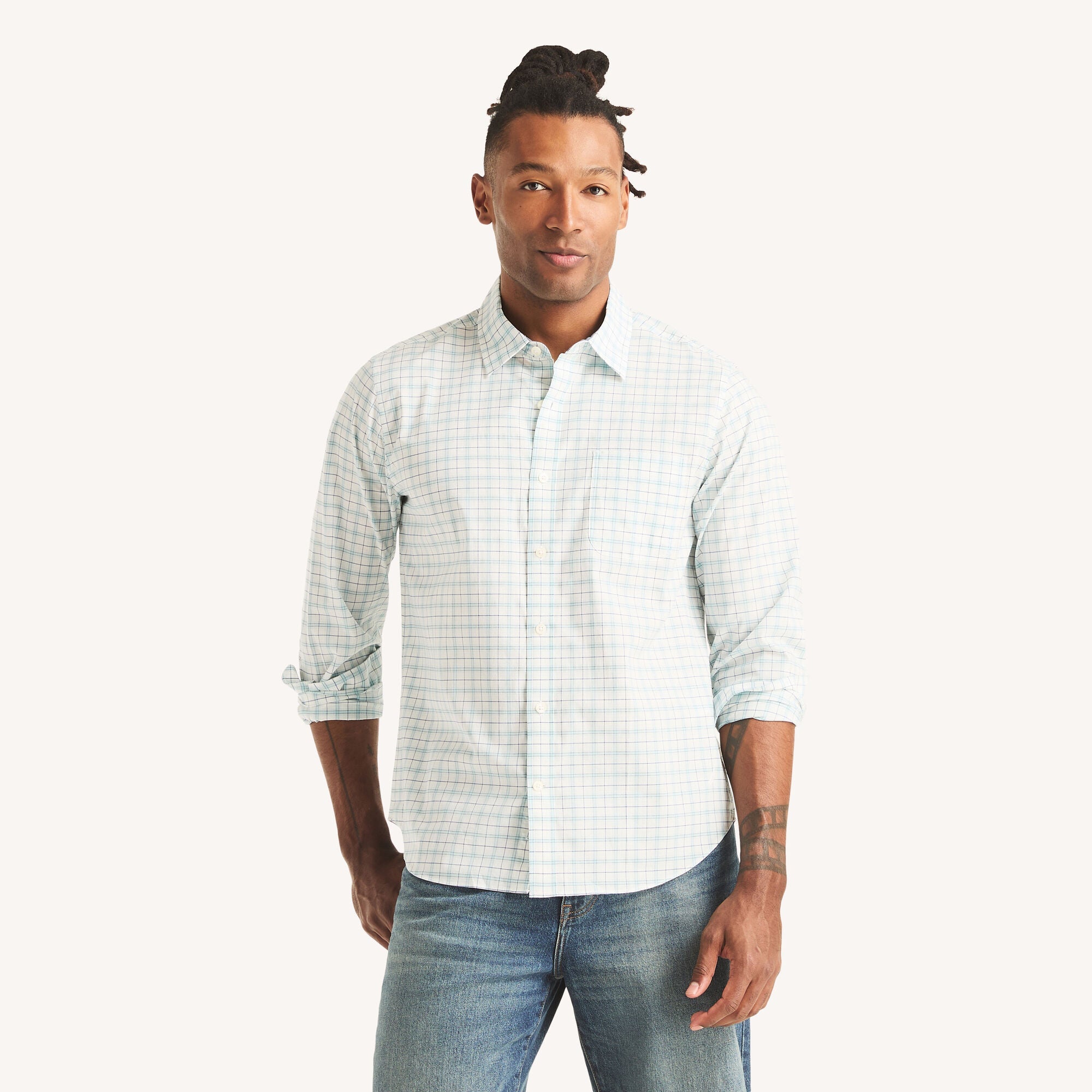 Nautica Mens Plaid Shirt