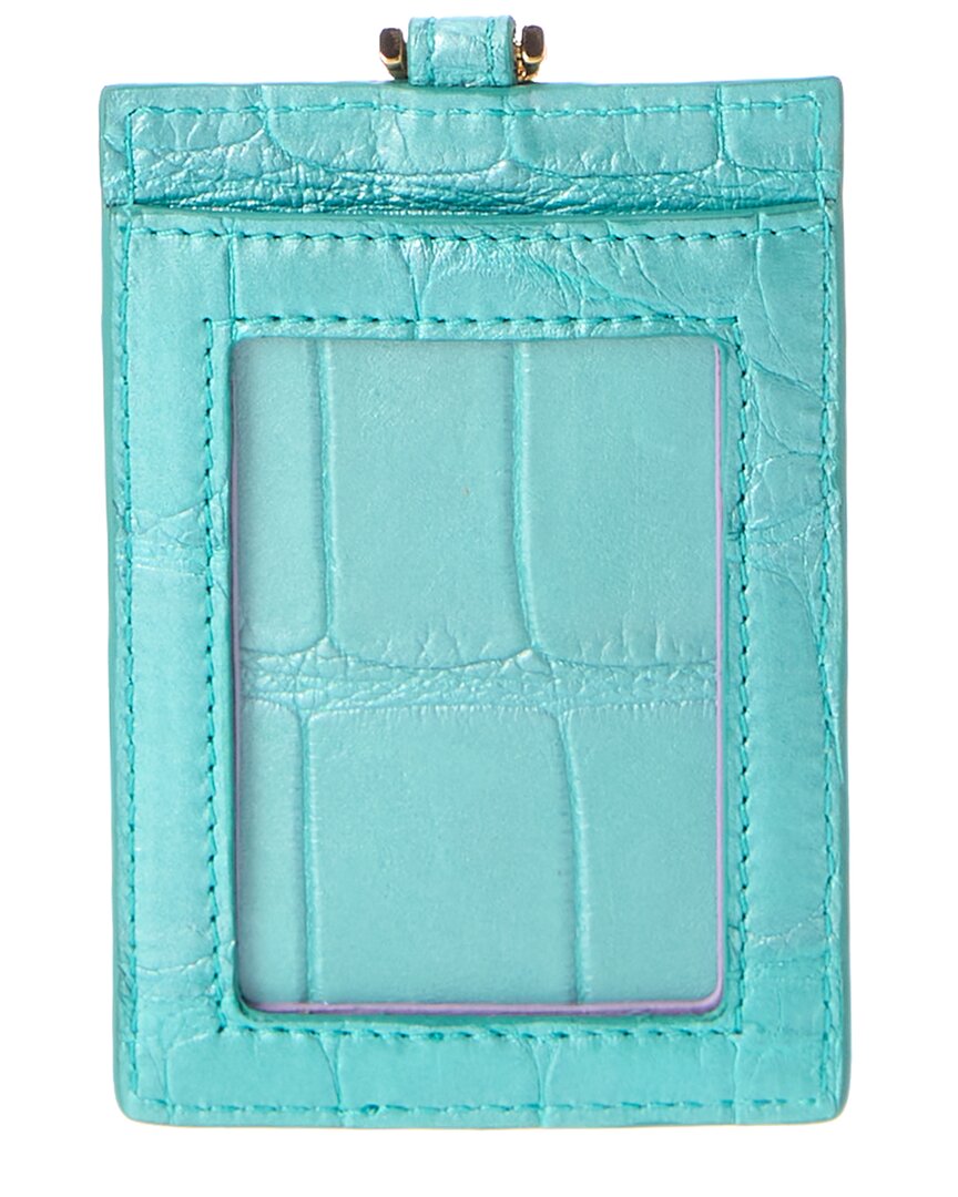 Versace La Medusa Croc-Embossed Leather Card Holder On Chain