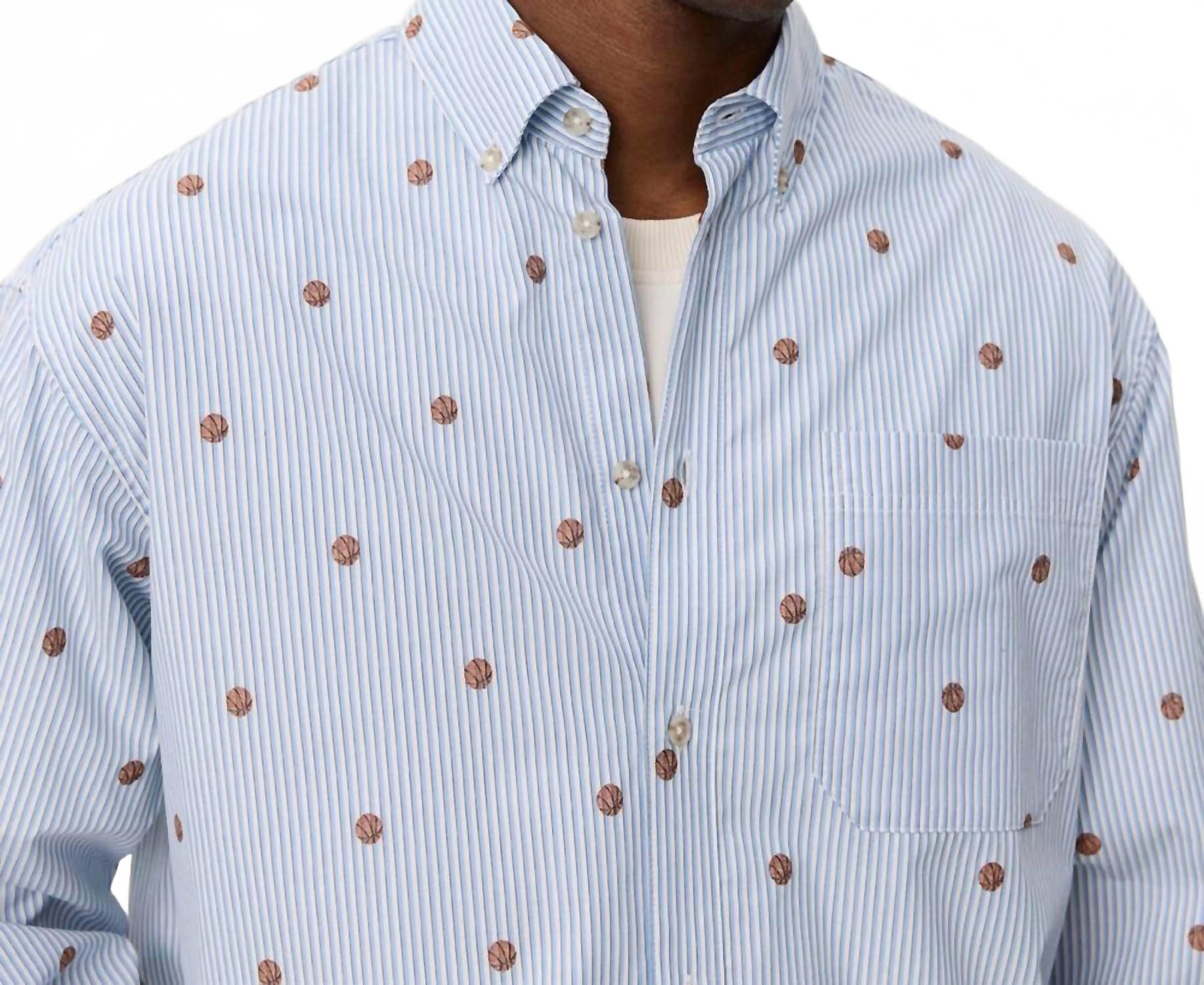 Kolton Stripe Basketball Shirt In Allure
