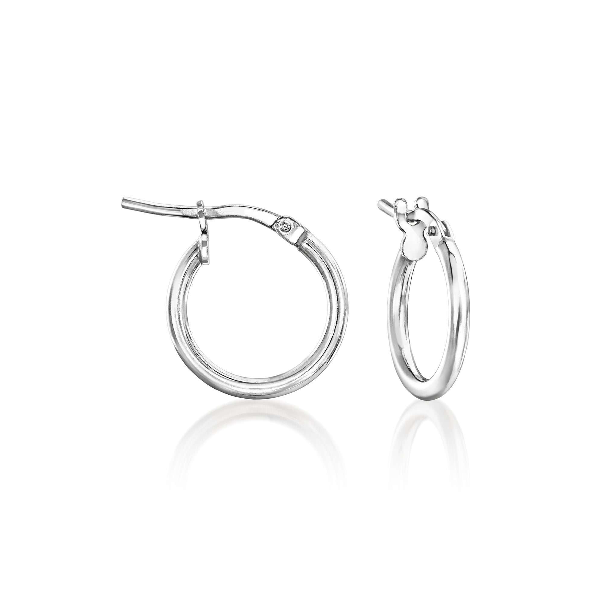 Ross-Simons Italian Sterling Silver Jewelry Set: Hoop Earrings and 2 Pairs Of Interchangeable Religious Drops