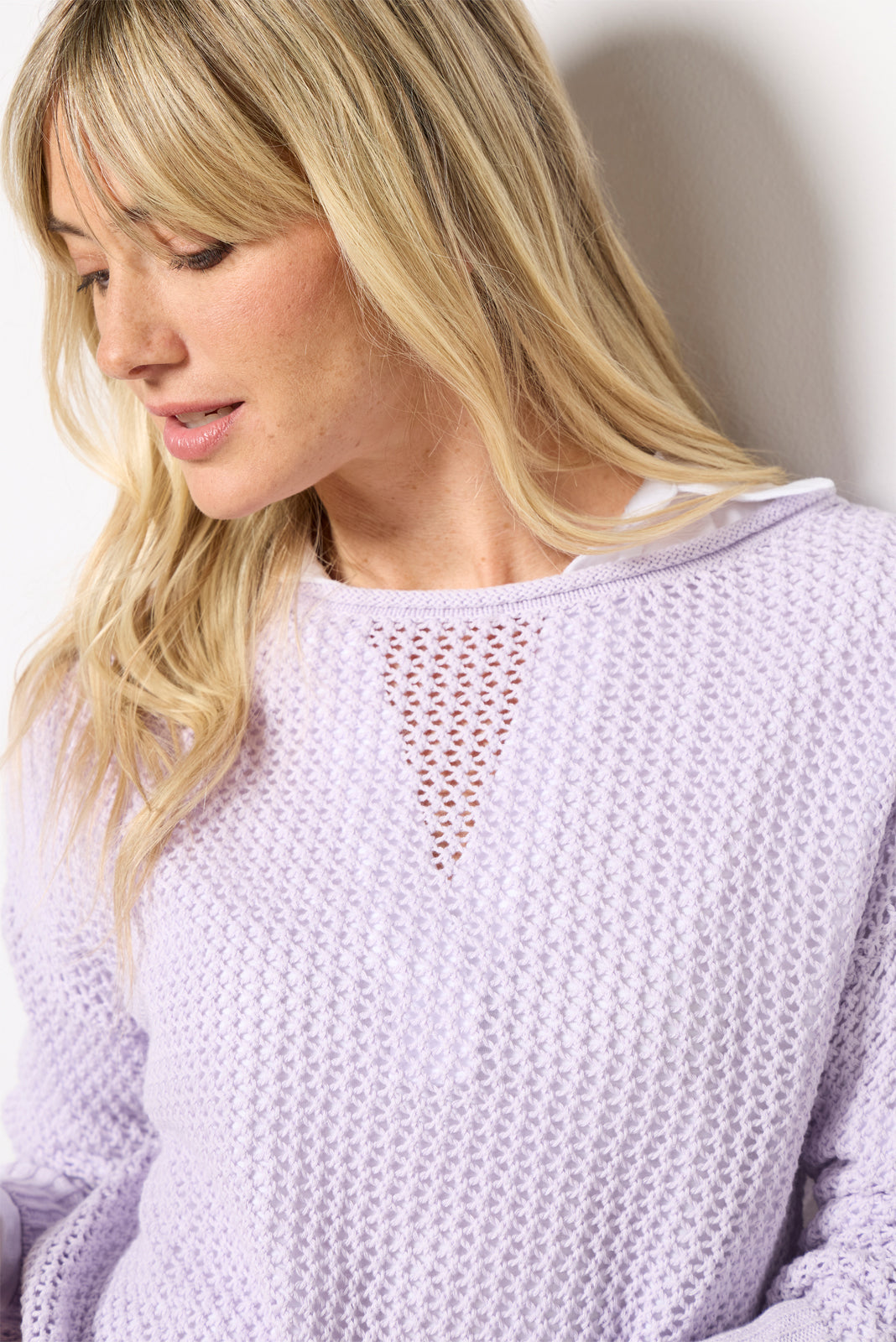 Women's Open Knit Sweater Top