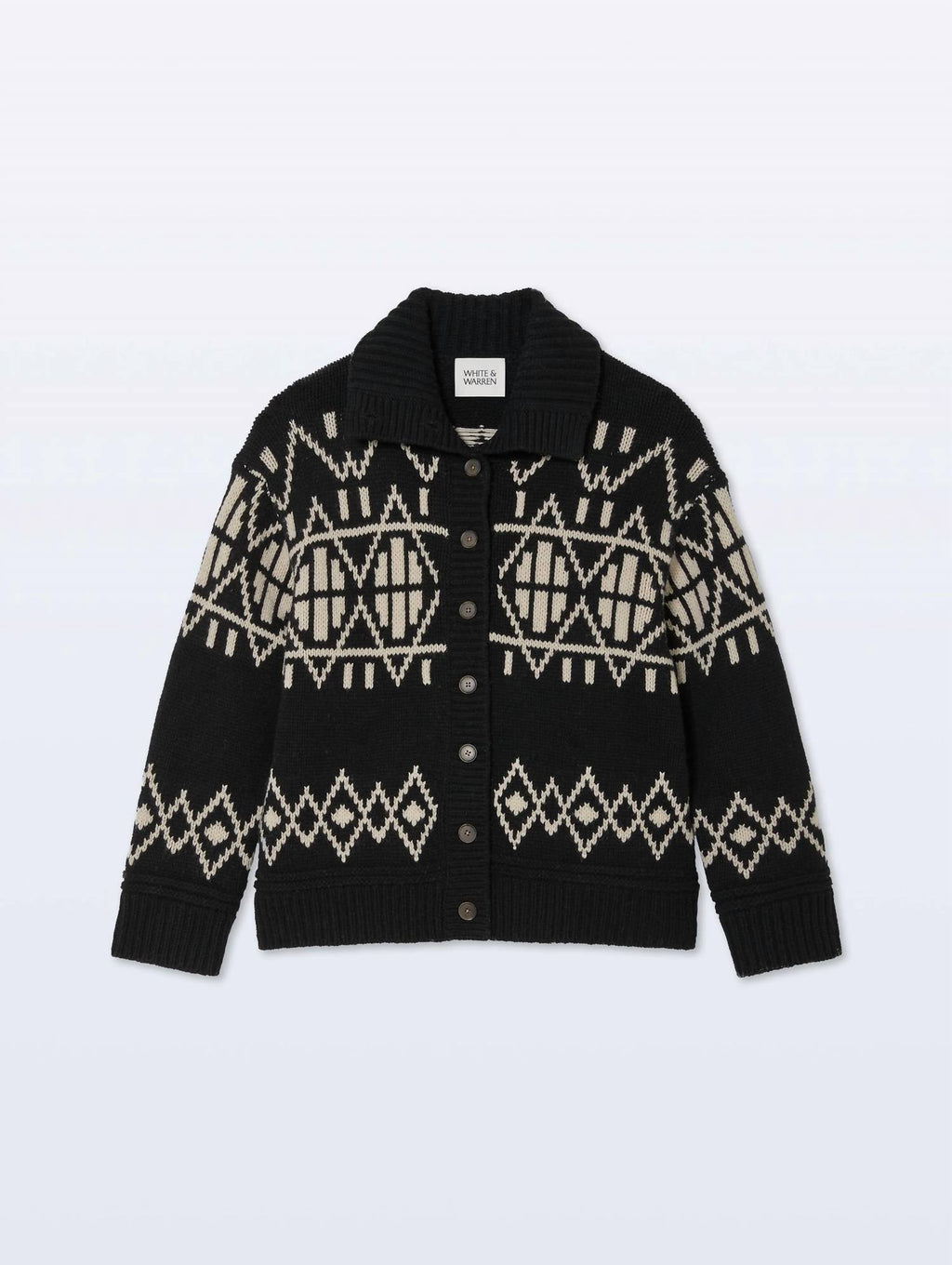 Fair Isle Jacket In Black Combo