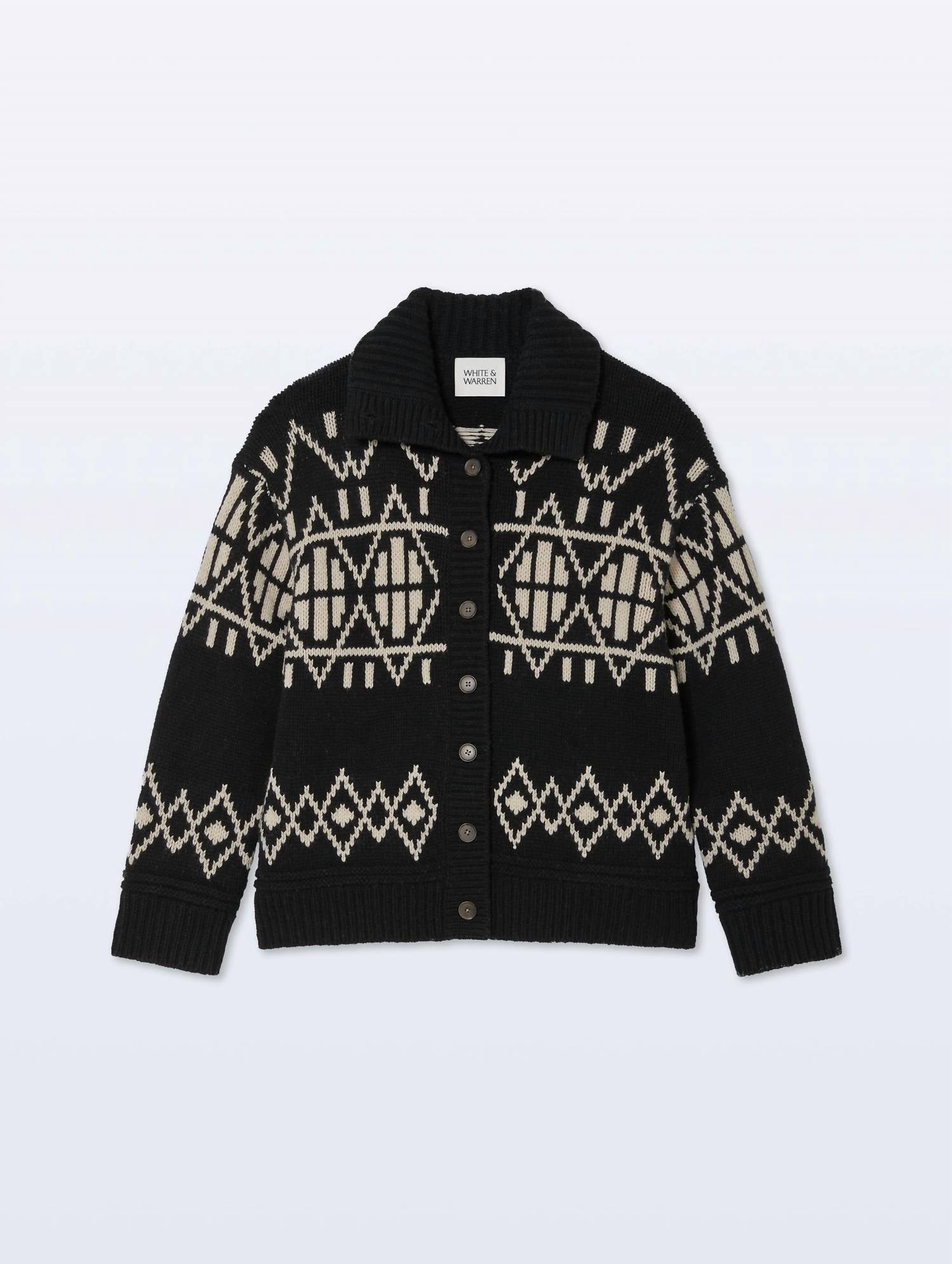 Fair Isle Jacket In Black Combo