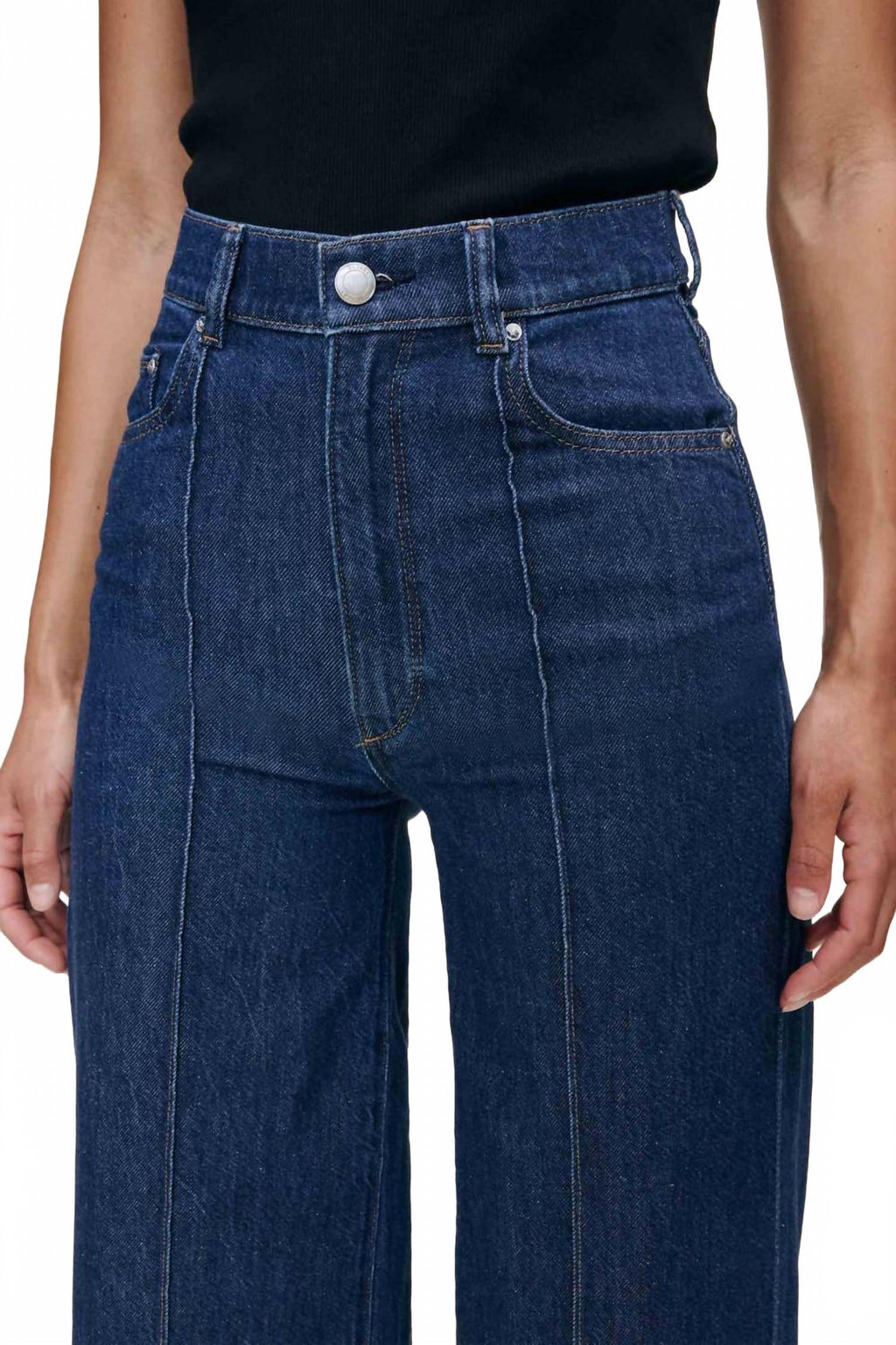 Hepburn Wide Leg Jeans In Inkwell