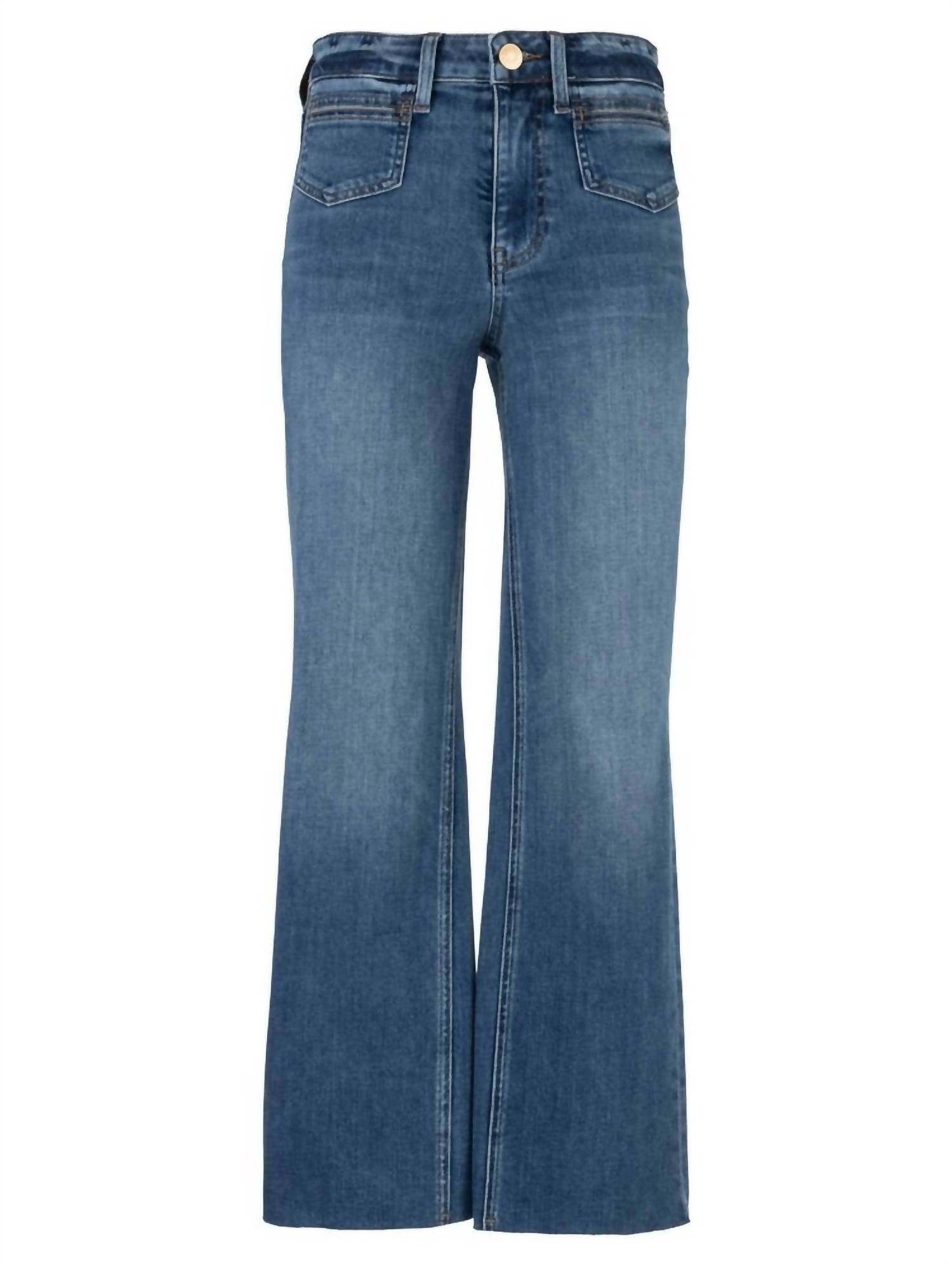 Kelsey High Rise Ankle Flare Jeans In Unbreakable