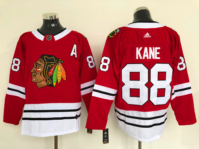 Men's Chicago Blackhawks Patrick Kane #88 Red Home Breakaway Player jersey