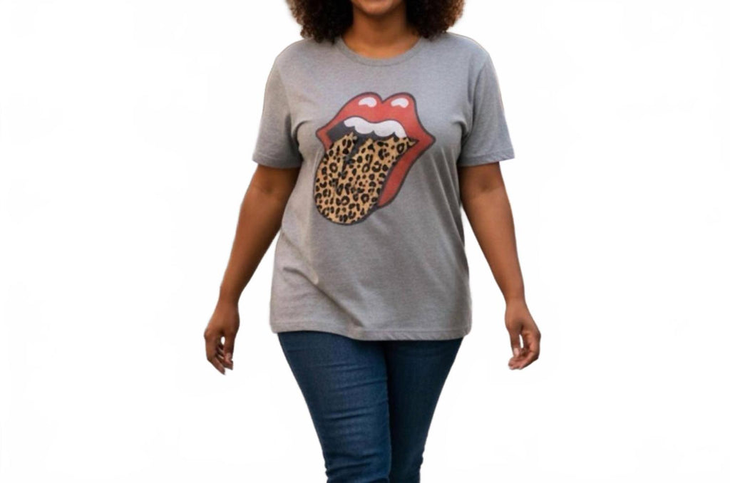 Graphic Short Sleeve Tee In Gray