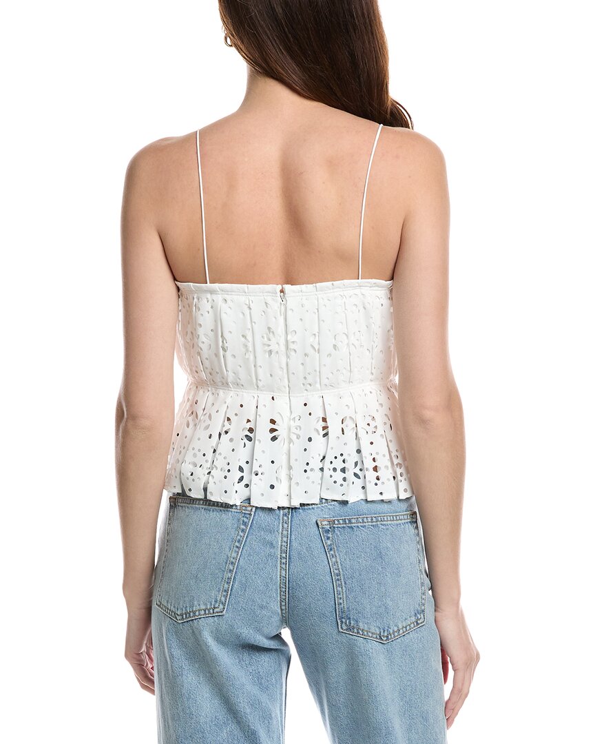 Rebecca Taylor Geo Eyelet Pleated Tank