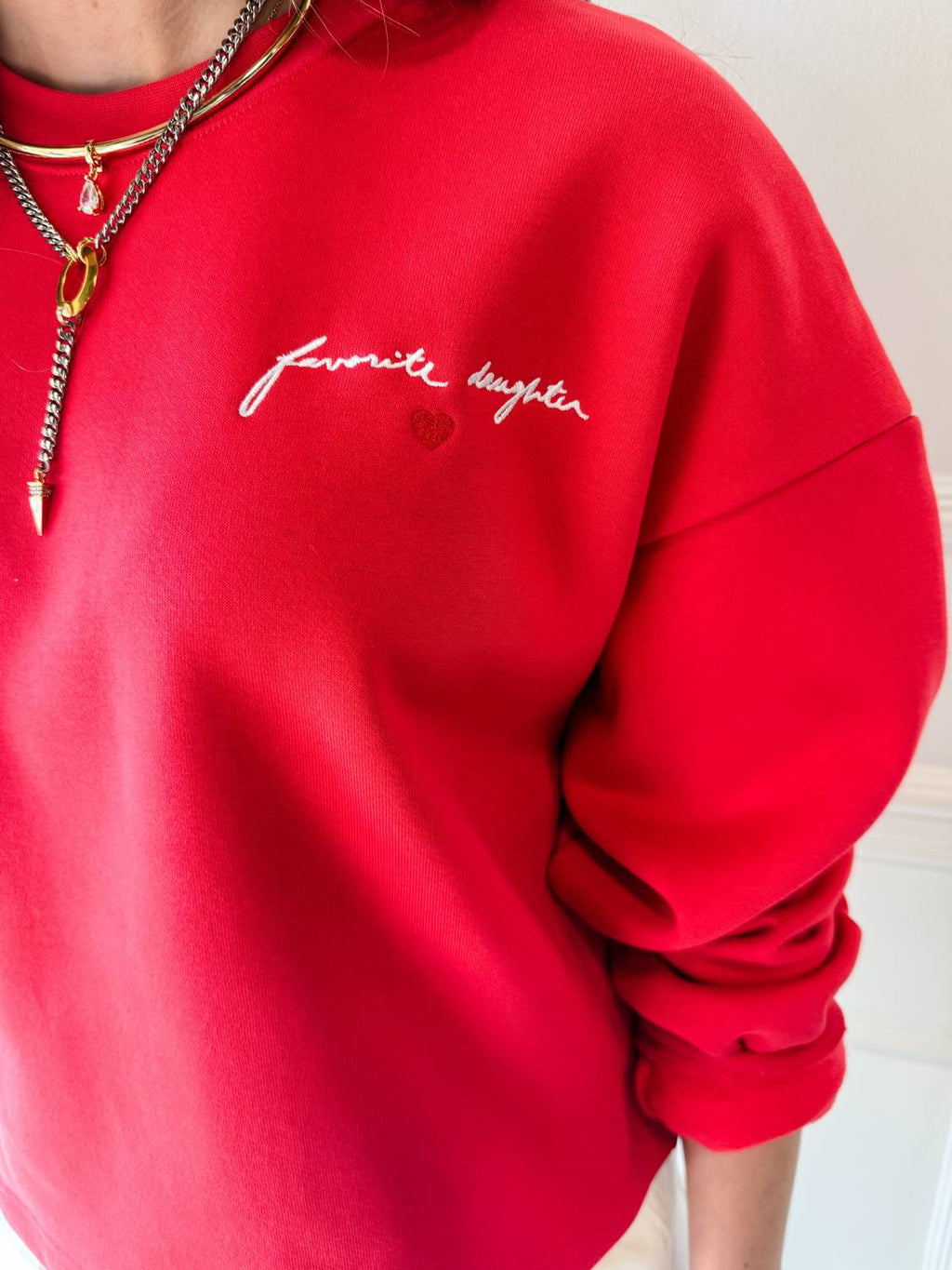 Signature Chest Logo Sweatshirt In Red