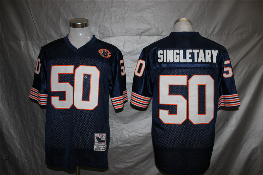 Men's Chicago Bears Mike Singletary Mitchell & Ness Navy Legacy Replica jersey