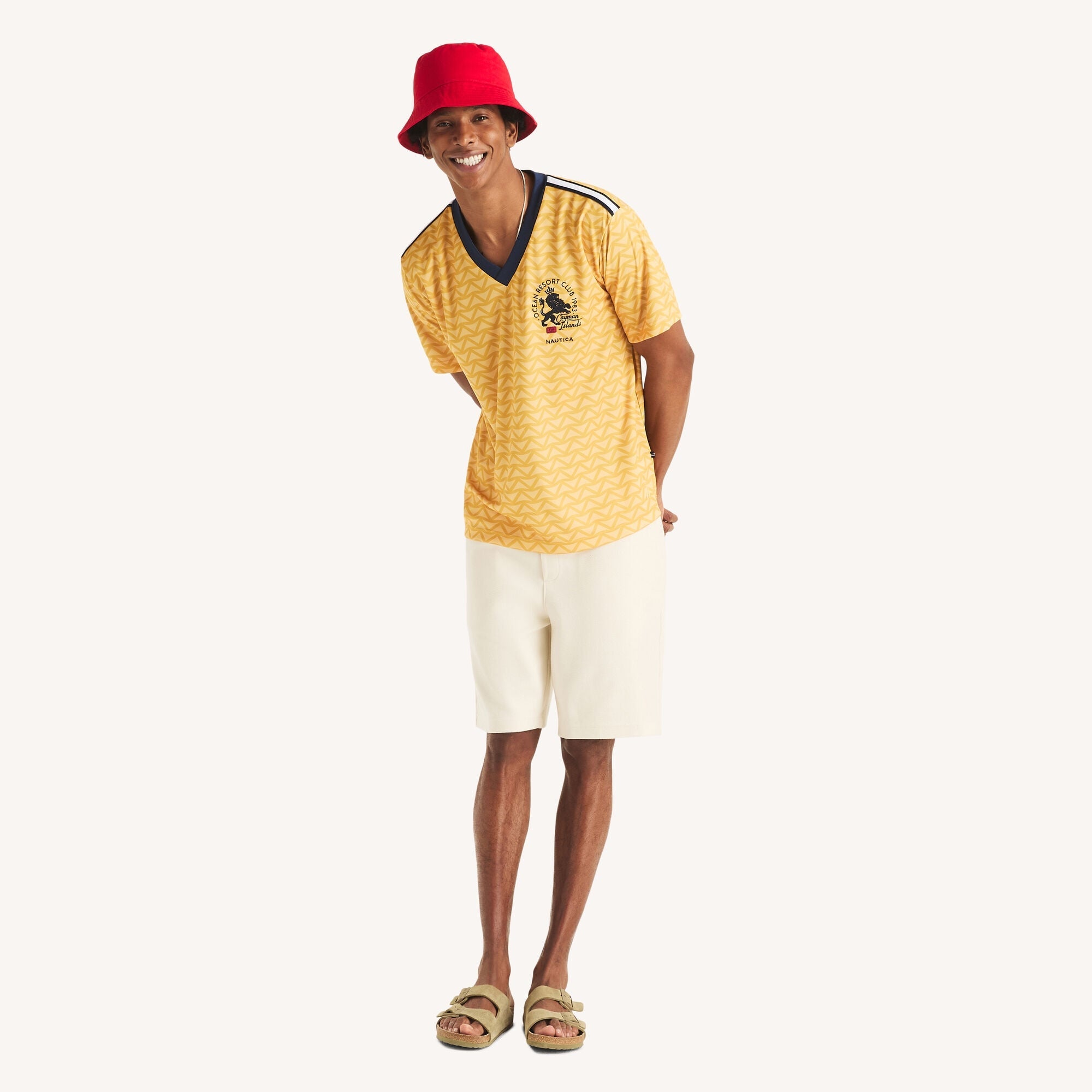 Nautica Mens V-Neck Performance T-Shirt