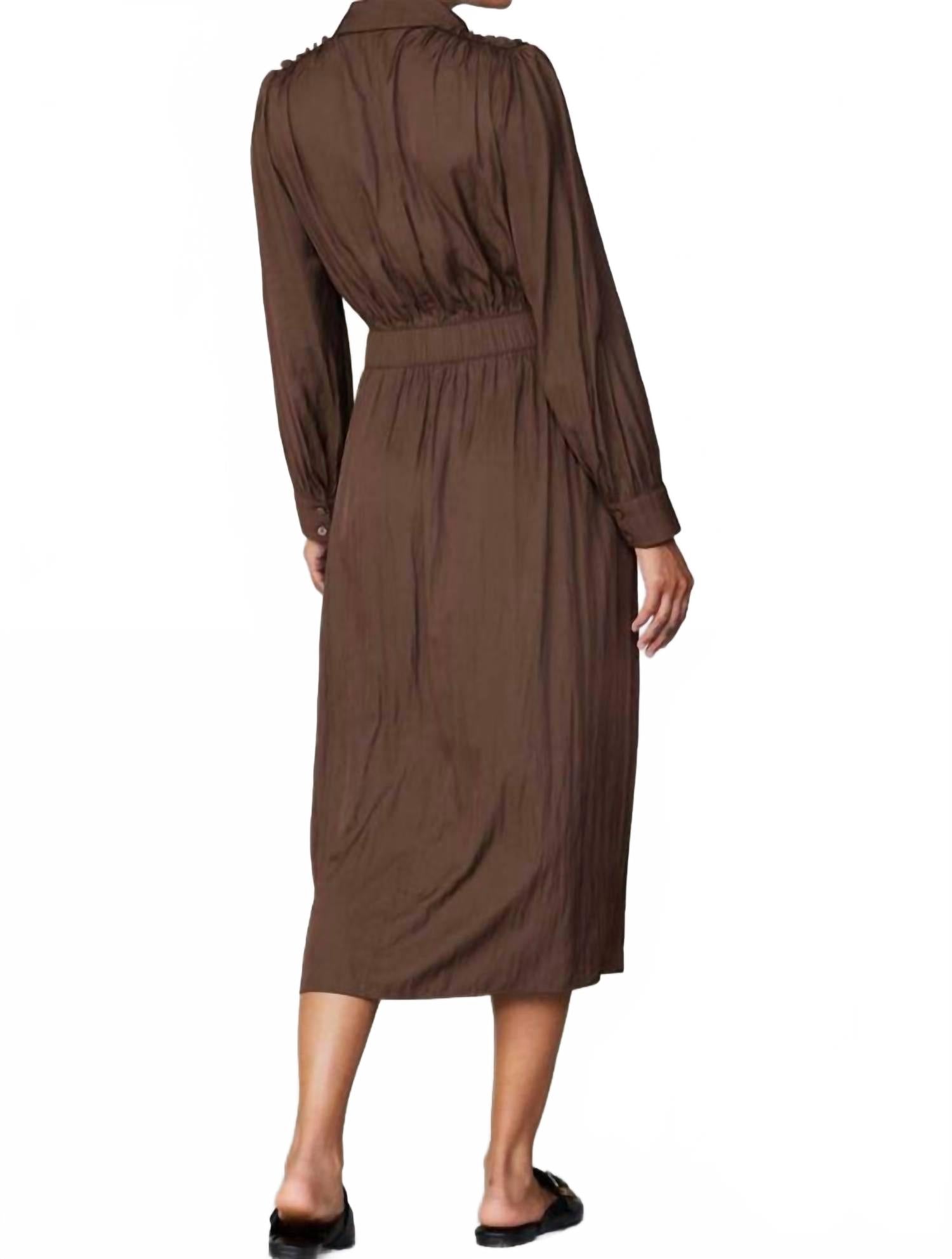 Larissa Midi Dress In Mocha