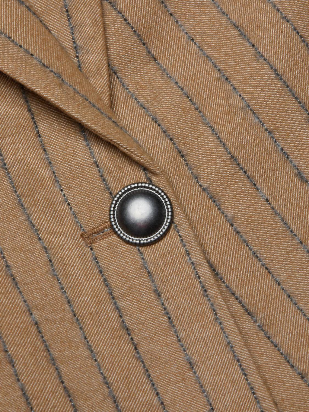 Chamberlain Pinstripe Blazer In Tan / Charcoal Stripe
