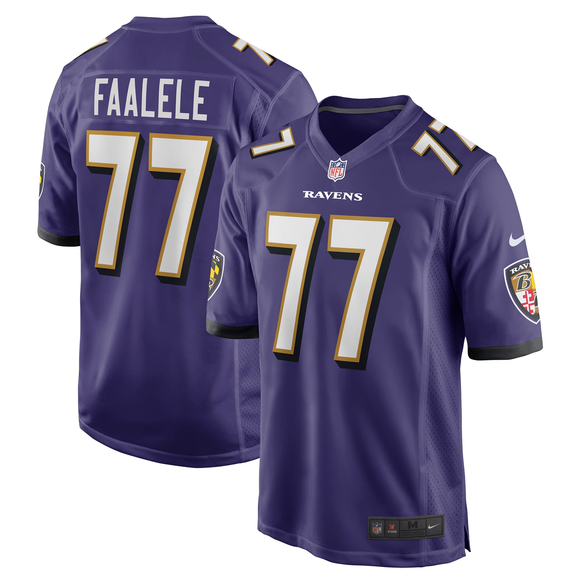 Baltimore Ravens Daniel Faalele Purple Player Game Jersey