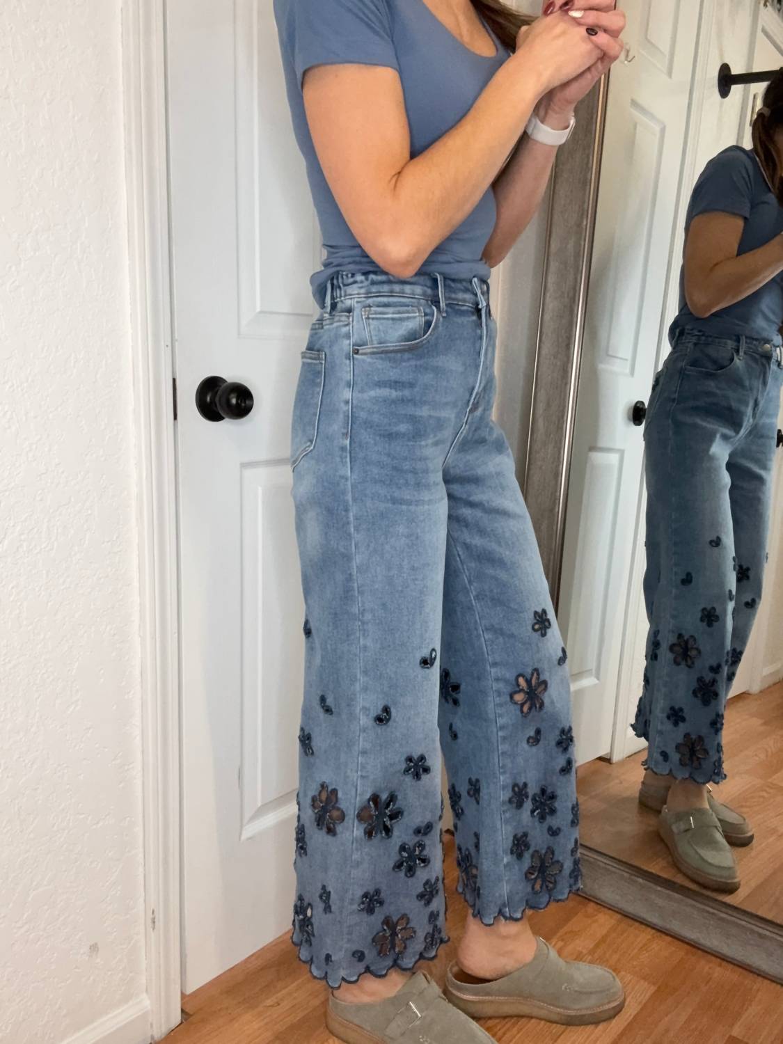 Wallflower Cutout Denim Jeans In Blue