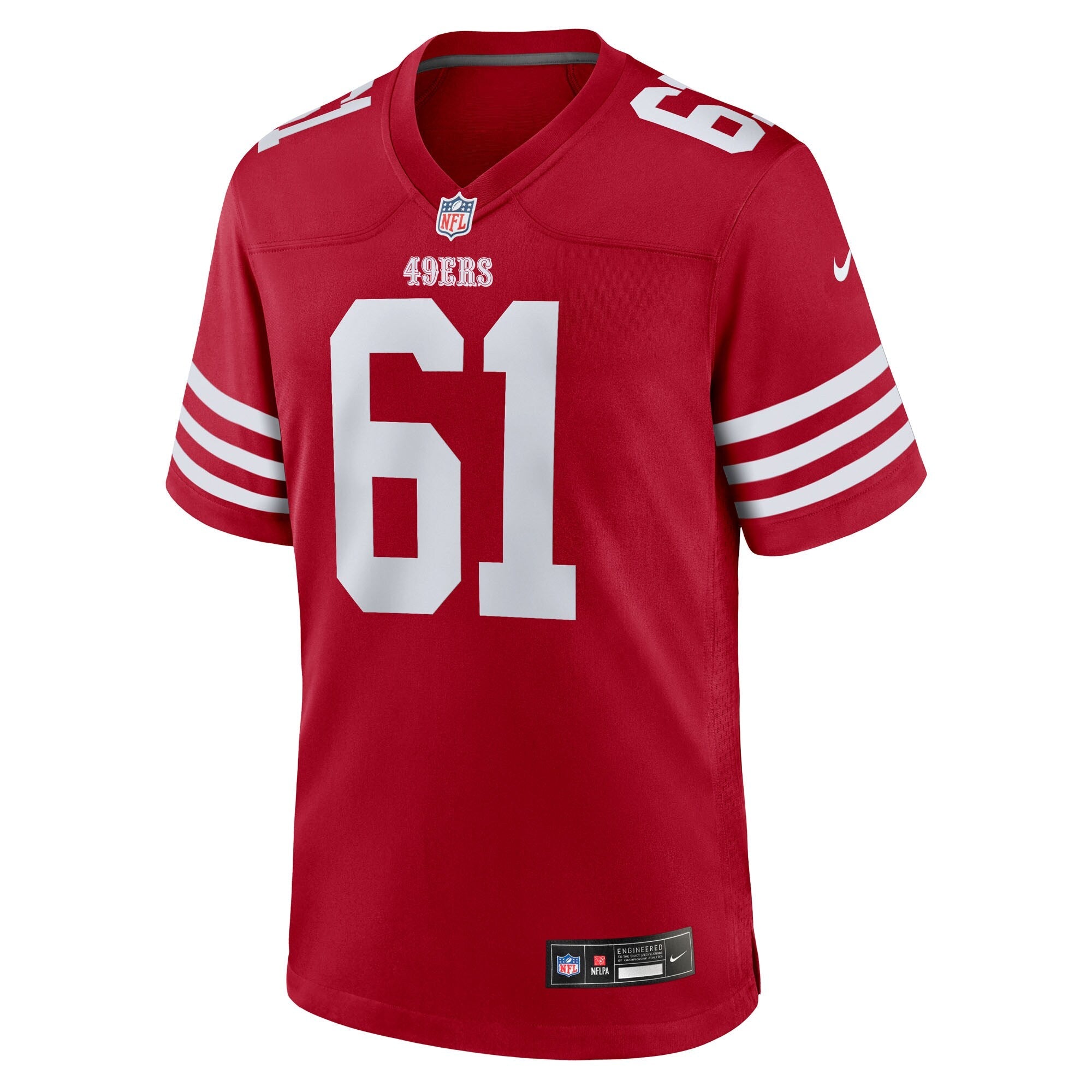 San Francisco 49ers Matt Hennessy Scarlet Team Game Jersey