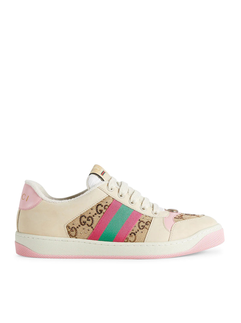 Gucci Women Screener Sneakers With Crystals