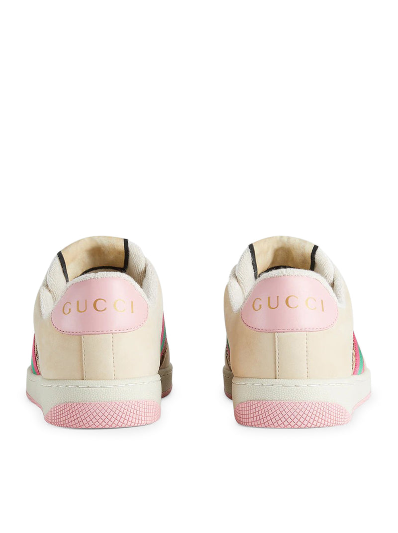 Gucci Women Screener Sneakers With Crystals