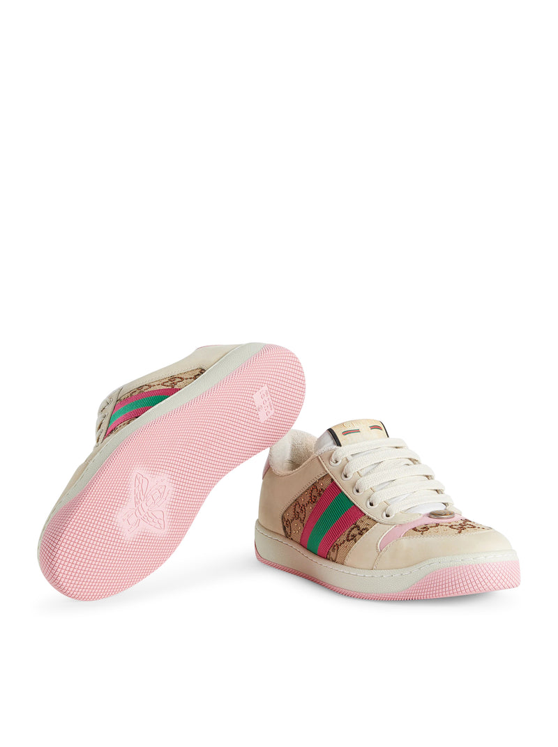 Gucci Women Screener Sneakers With Crystals