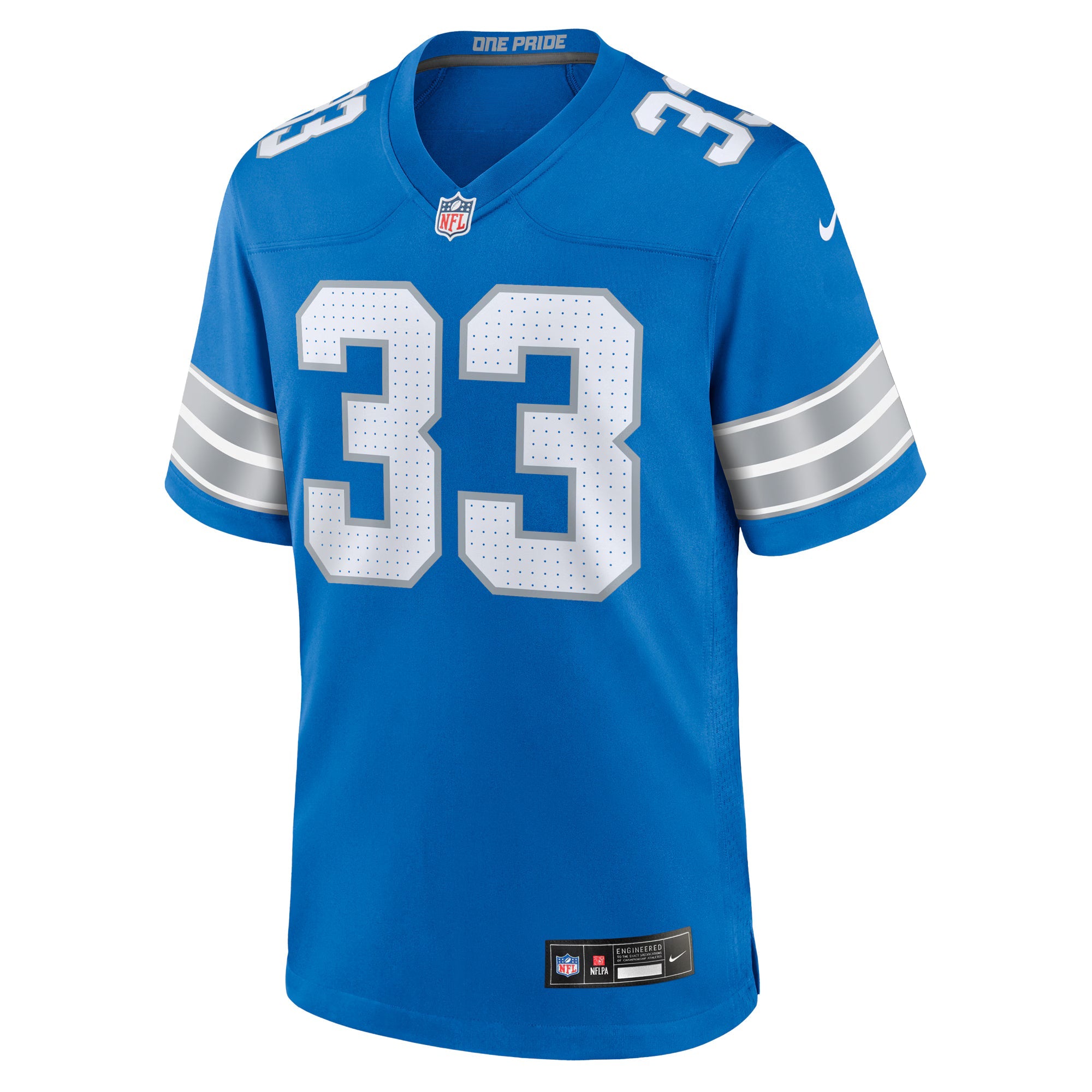 Detroit Lions Sione Vaki Blue Team Game Jersey