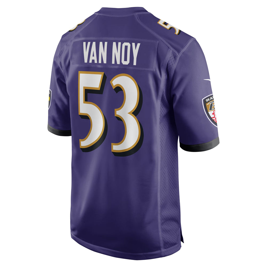 Baltimore Ravens Kyle Van Noy Purple Team Game Jersey