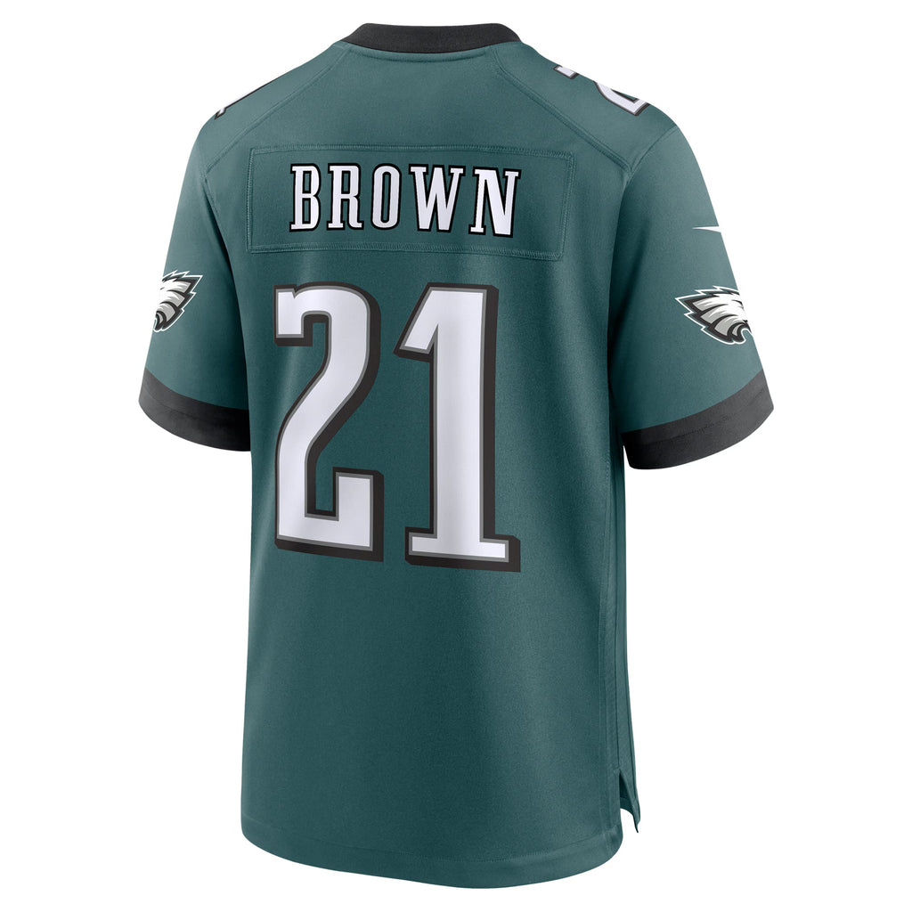 Philadelphia Eagles Sydney Brown Midnight Green Team Game Jersey