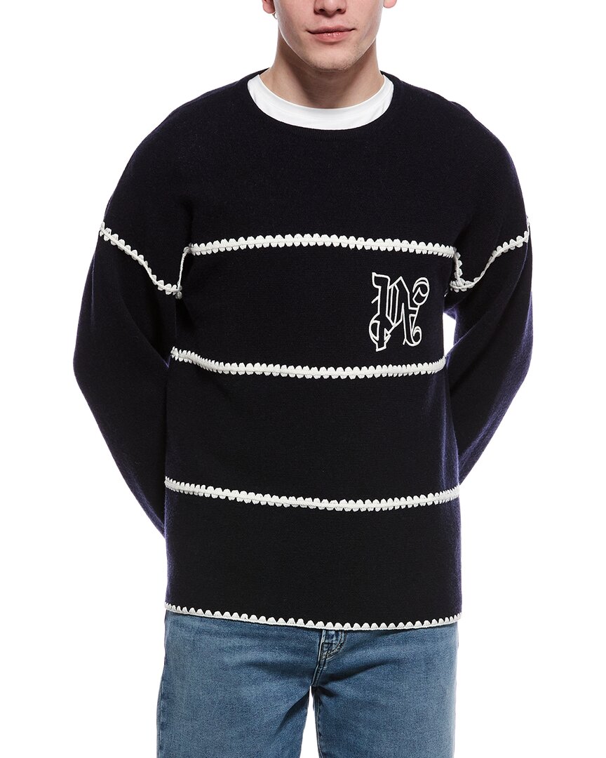 Palm Angels Wool-Blend Crewneck Sweater