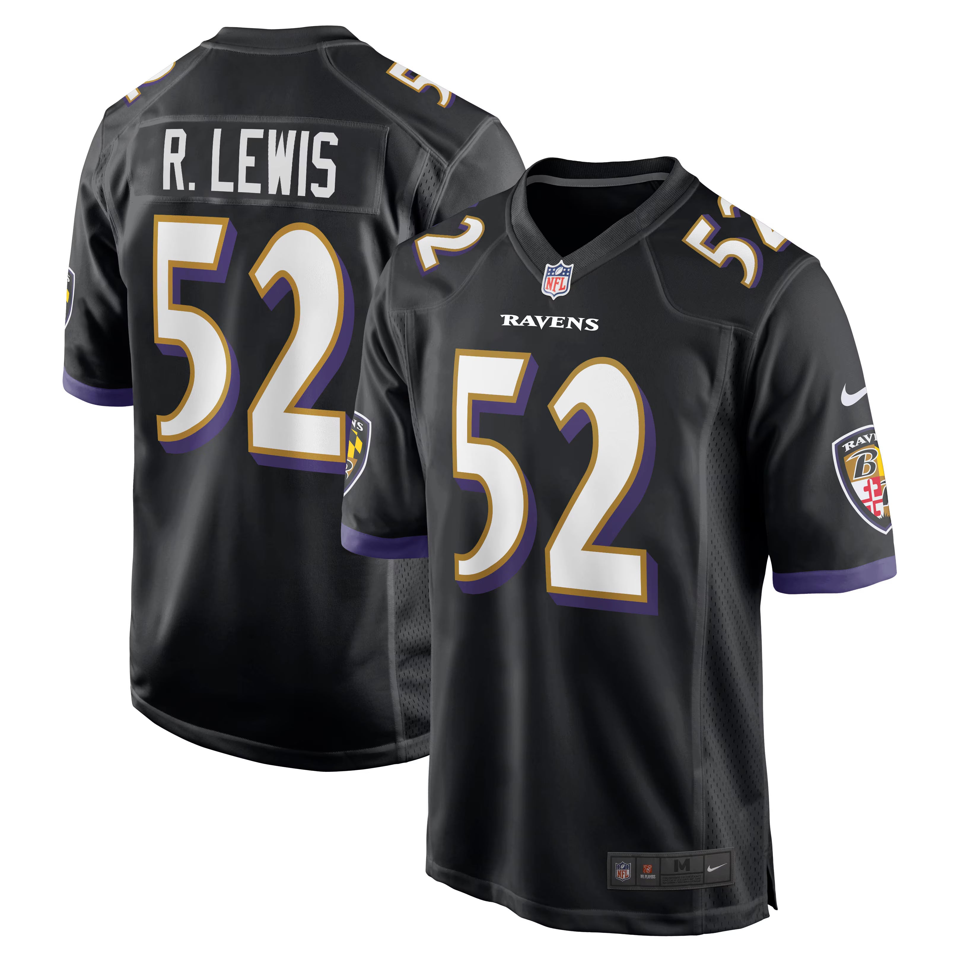 Baltimore Ravens Ray Lewis Black Retired Player Alternate Game Jersey