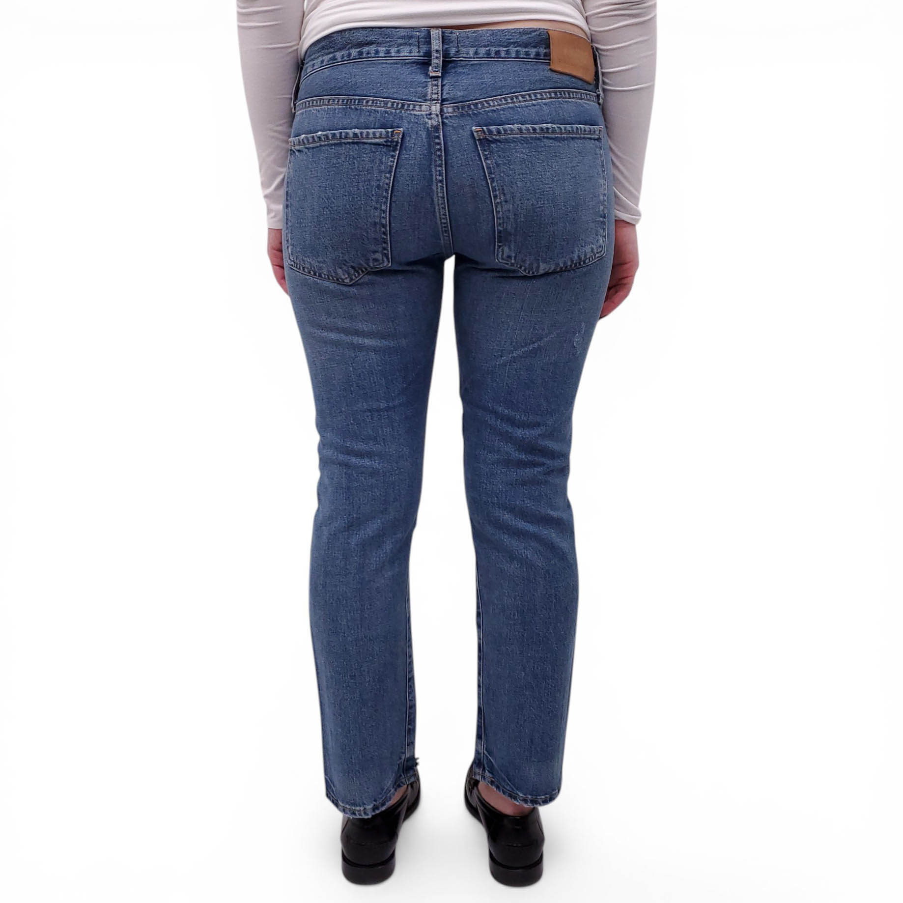 CITIZENS OF HUMANITY 'EMERSON' DISTRESSED BLUE SKINNY JEANS - SIZE 26