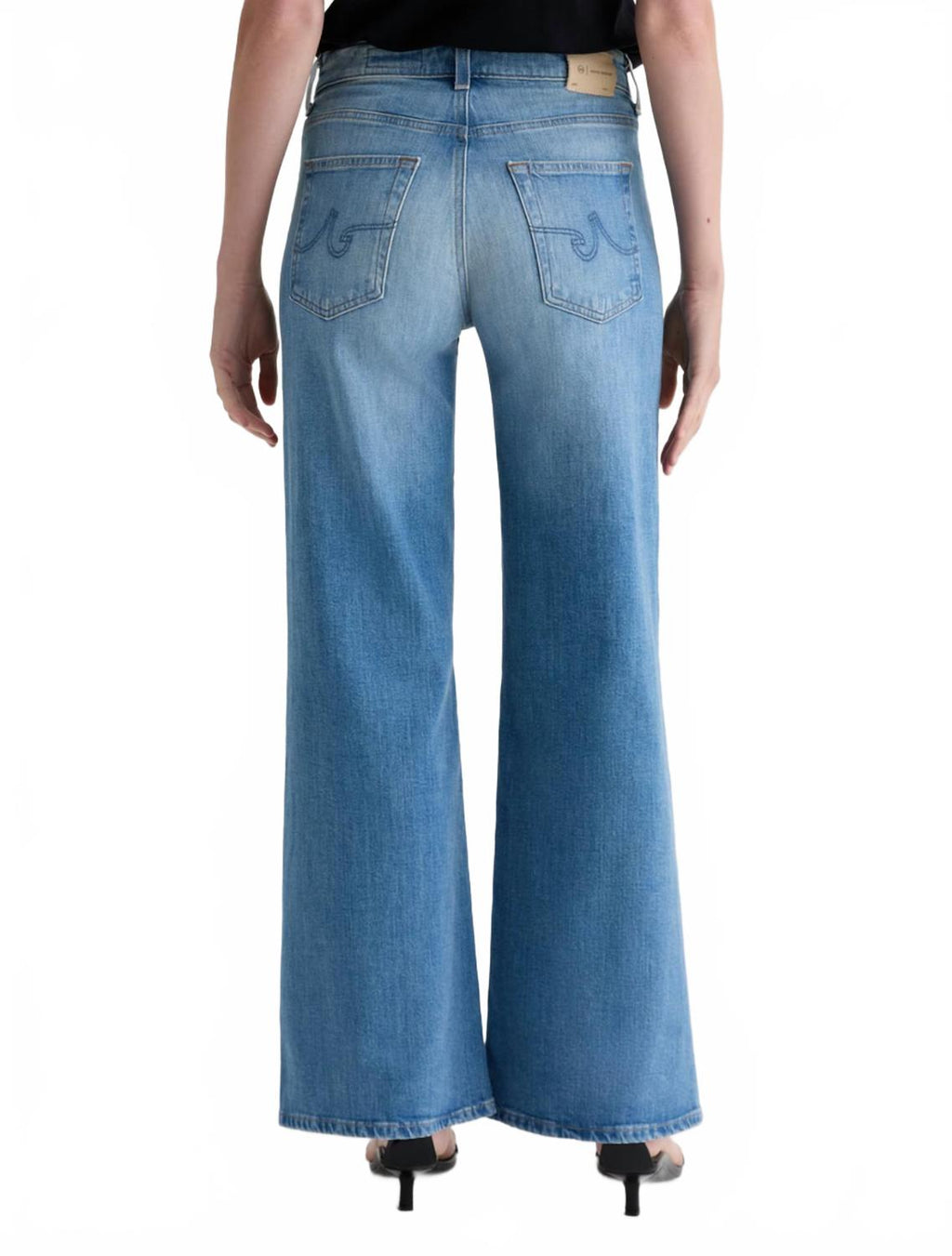 Saige Wide Leg Jeans In Bisou