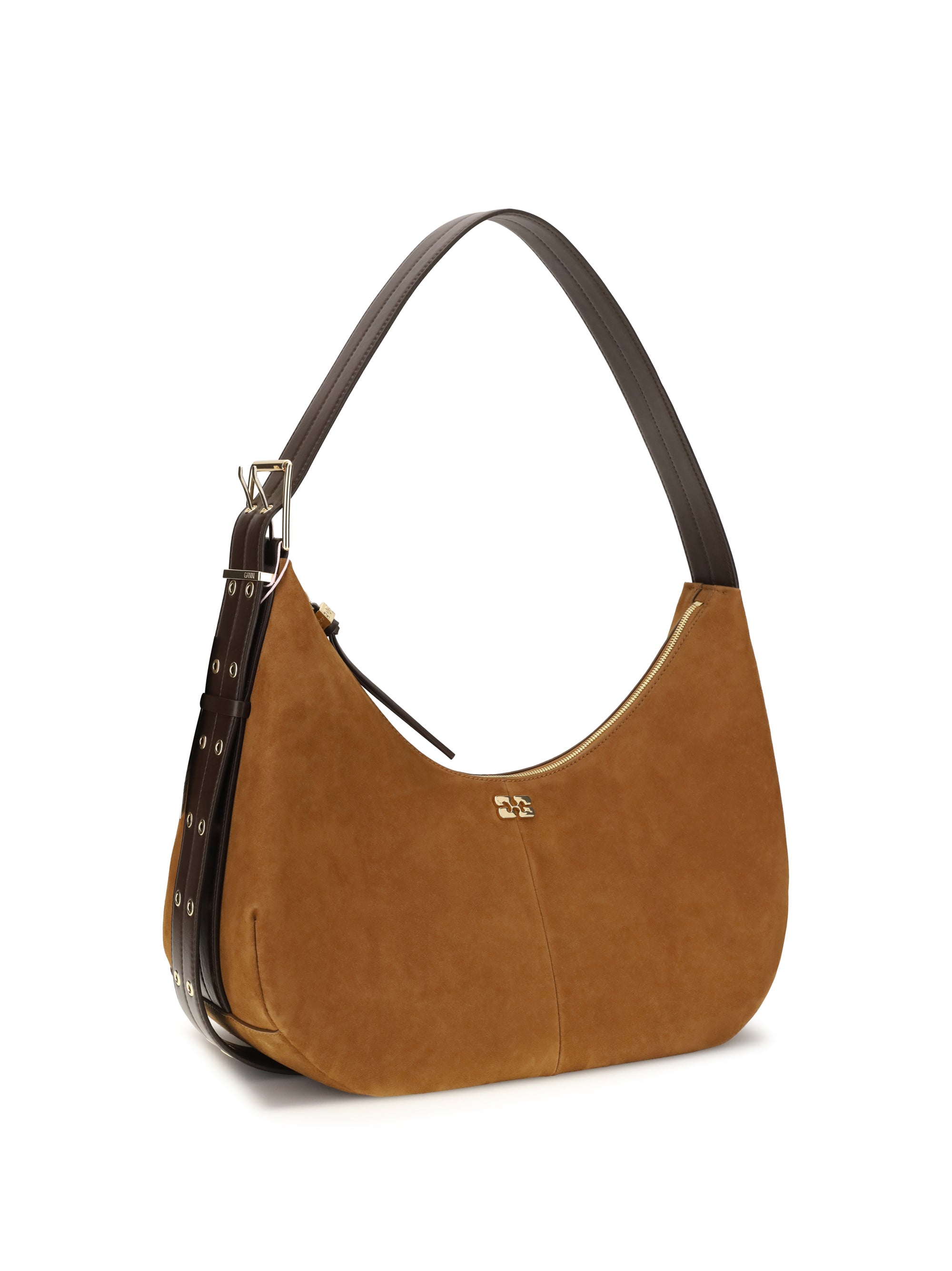 Ganni Women Suede Vegan Shoulder Bag