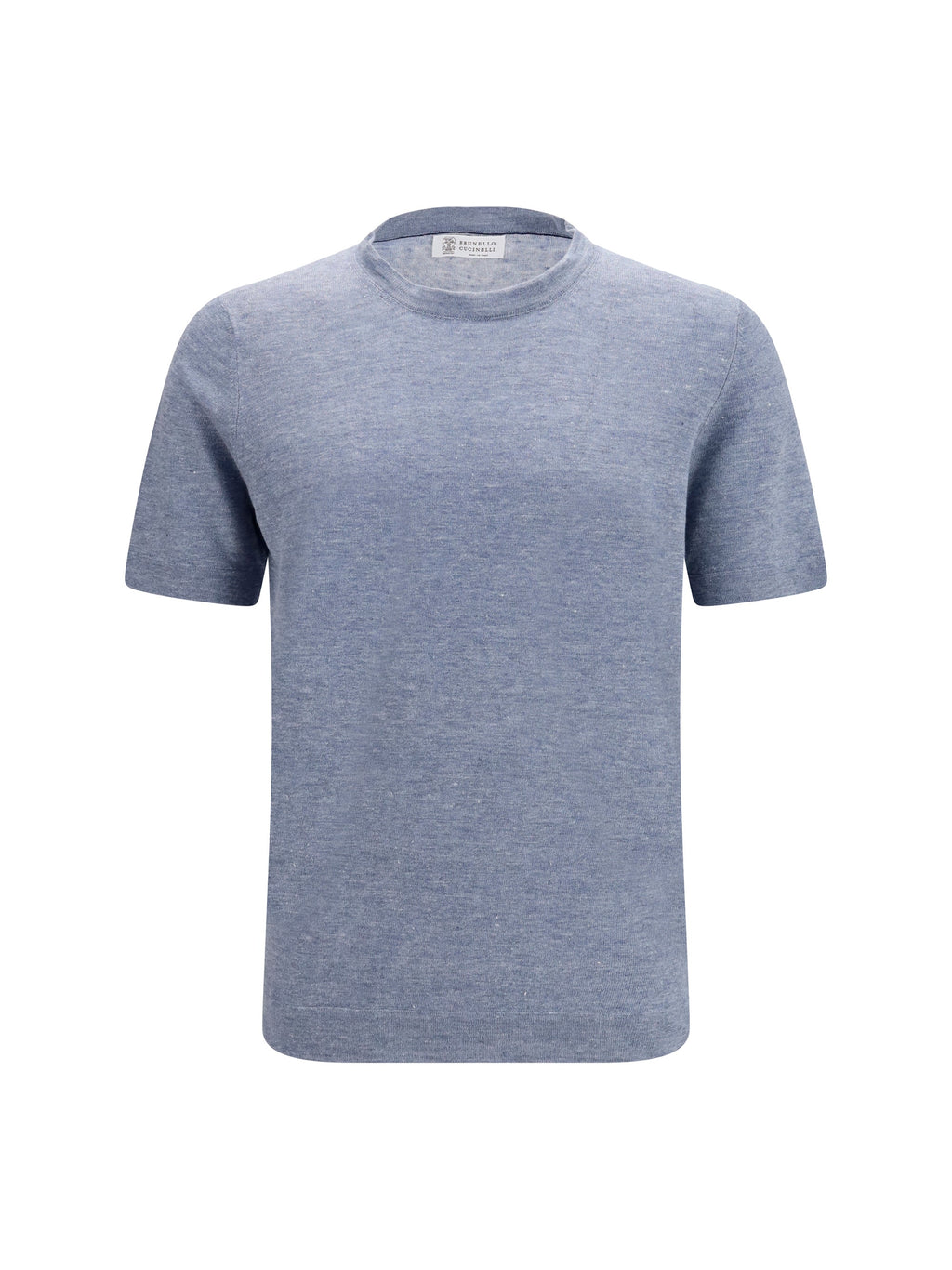 Brunello Cucinelli Men Linen And Cotton Crewneck T-Shirt