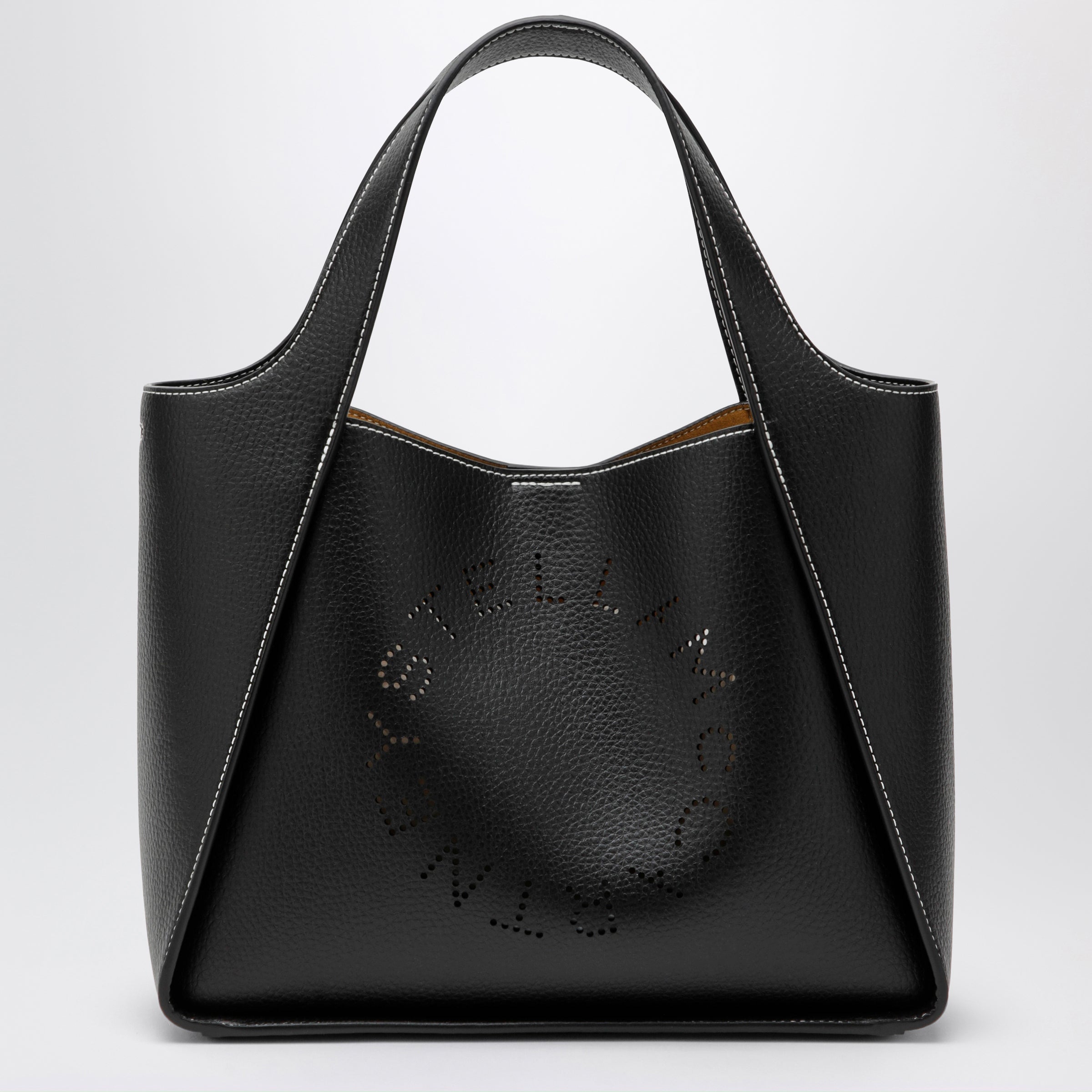 Stella Mccartney Black Medium Stella Logo Bag Women