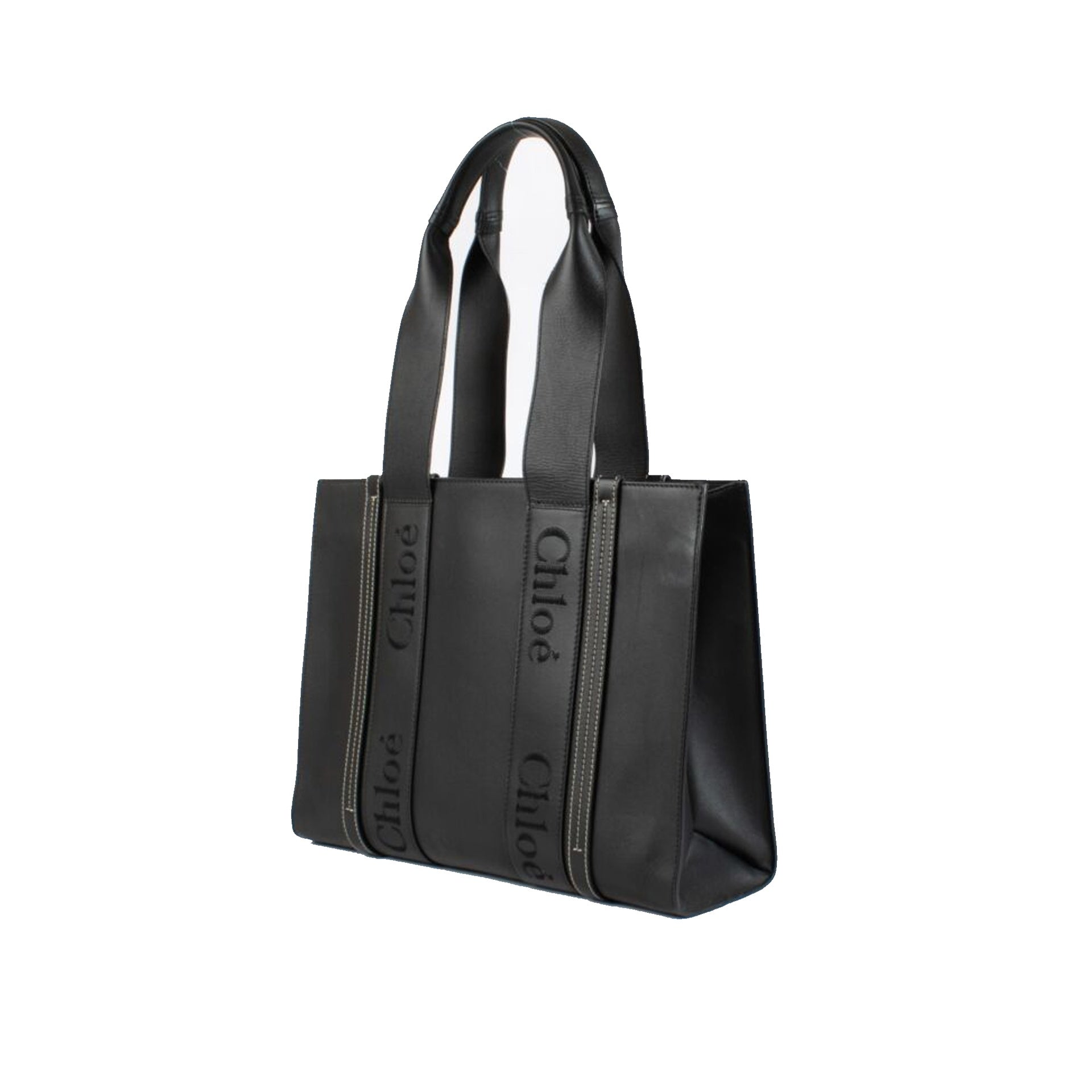 Chloe Woody Medium Leather Tote Bag Women