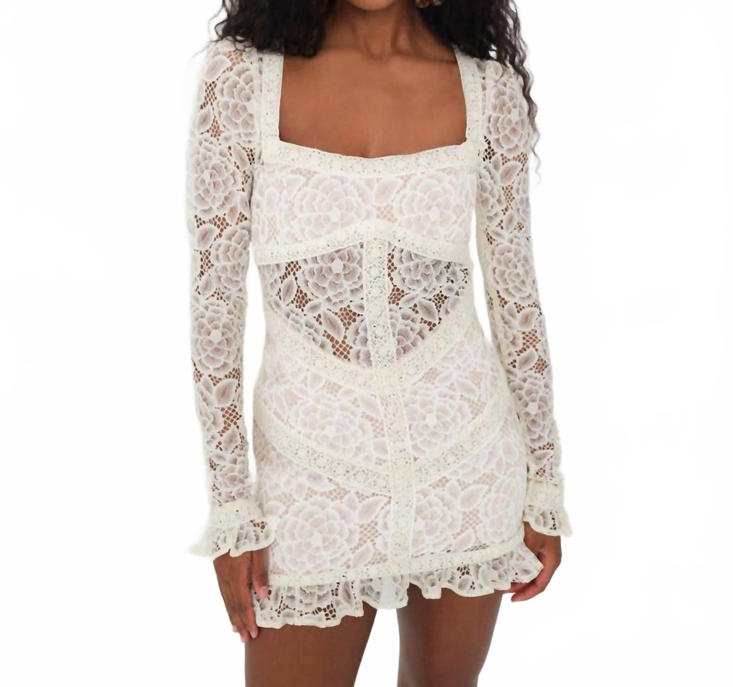 Cleo Mini Dress In White
